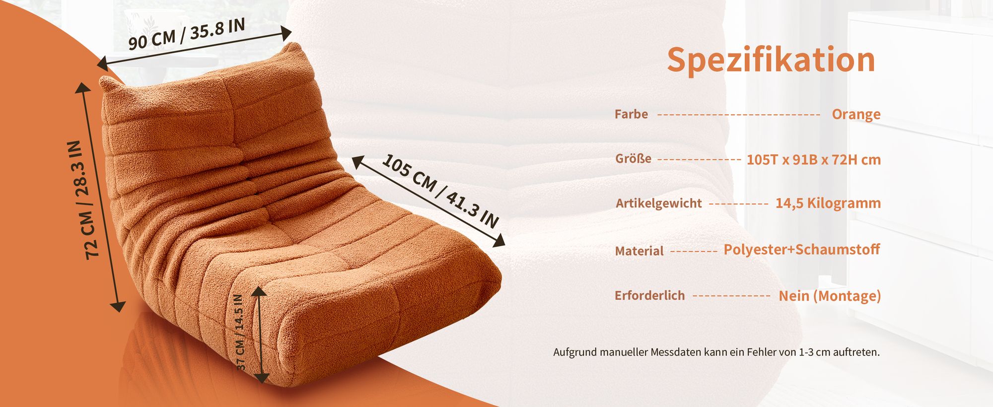 Klassische Sessel, Schlafsofas, sitzkissen boden, Lazy Sofa, Bean bag, für Schlafzimmer, Sitzsack