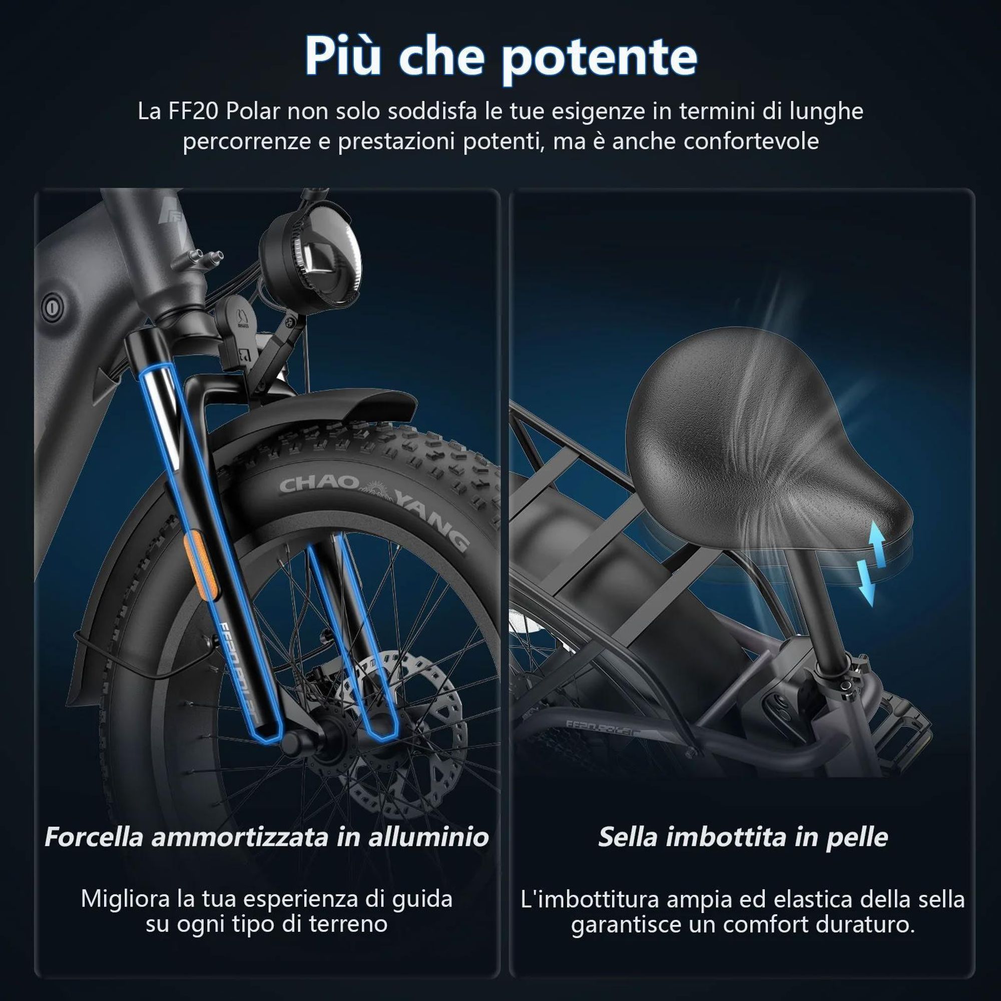 Bicicletta Elettrica FAFREES FF20 Polar - Batteria 48V12*2AH 20 Pollici Pneumatico Freno A Disco Idraulico - Grigio Blu