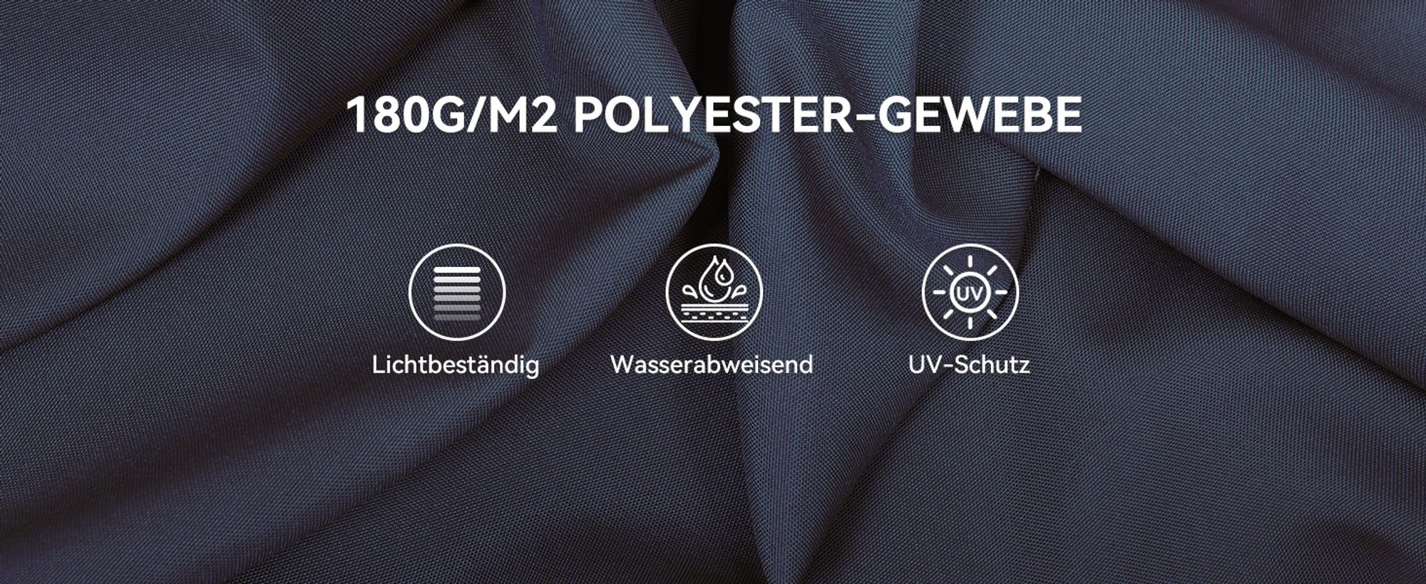 Puluomis Sonnenschirm verstellbare Ampelschirm mit Kurbel ohne Ständer, Ø300cm UPF 30+ Aluminiumrahmen Balkonschirm Strandschirm Gartenschirm blau