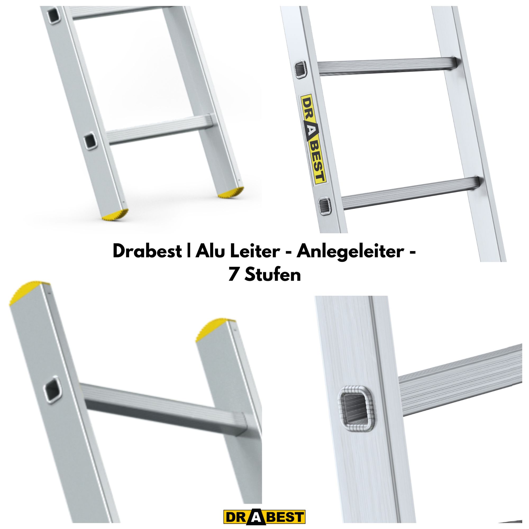Drabest, leiter, leitern, alu leiter, Anlegeleiter, leiter 7 stufen