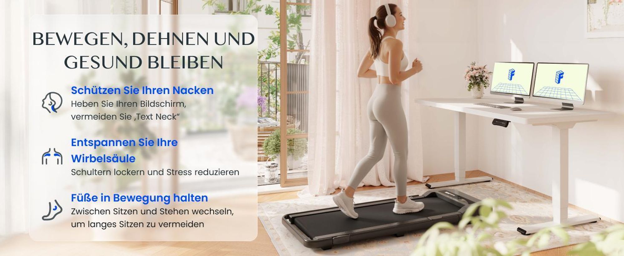 FLEXISPOT EC5 Pro Höhenverstellbarer Schreibtisch 140x80cm, 160kg Tragkraft, 25MM EINTEILIGE TISCHPLATTE, Dual-Motor, Sitz-Steh-Erinnerung (Weiß)