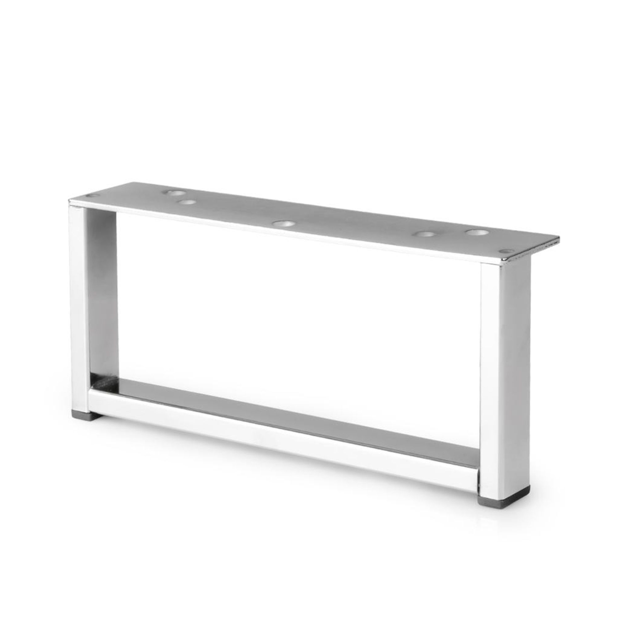 4er Set Möbelbeine Metall 200x90 mm – Rechteckige Schrankfüße Verchromt – Stabiles Design-Gestell für Kommoden & TV-Boards – Bodenschonend