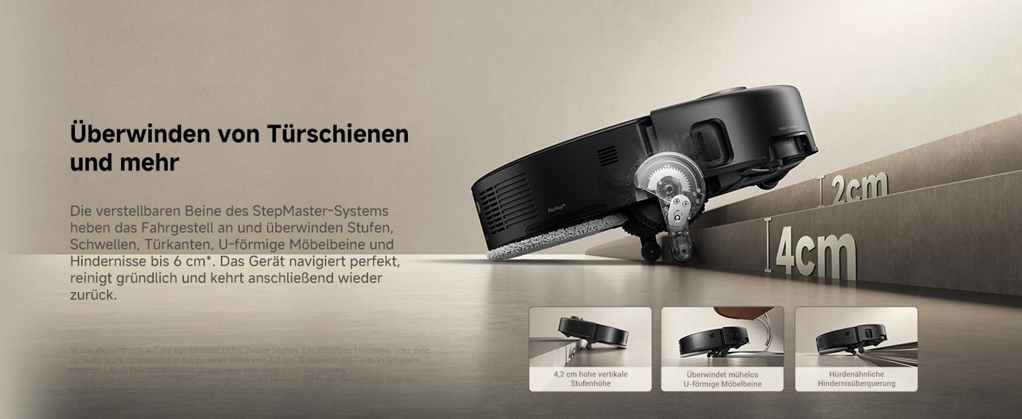MOVA V50 Ultra Saug- & Wischroboter mit 24.000 Pa, Auto-Entleerung, Warmwasser-DuoSolution, FlexiRise-Navigation, Schwarz