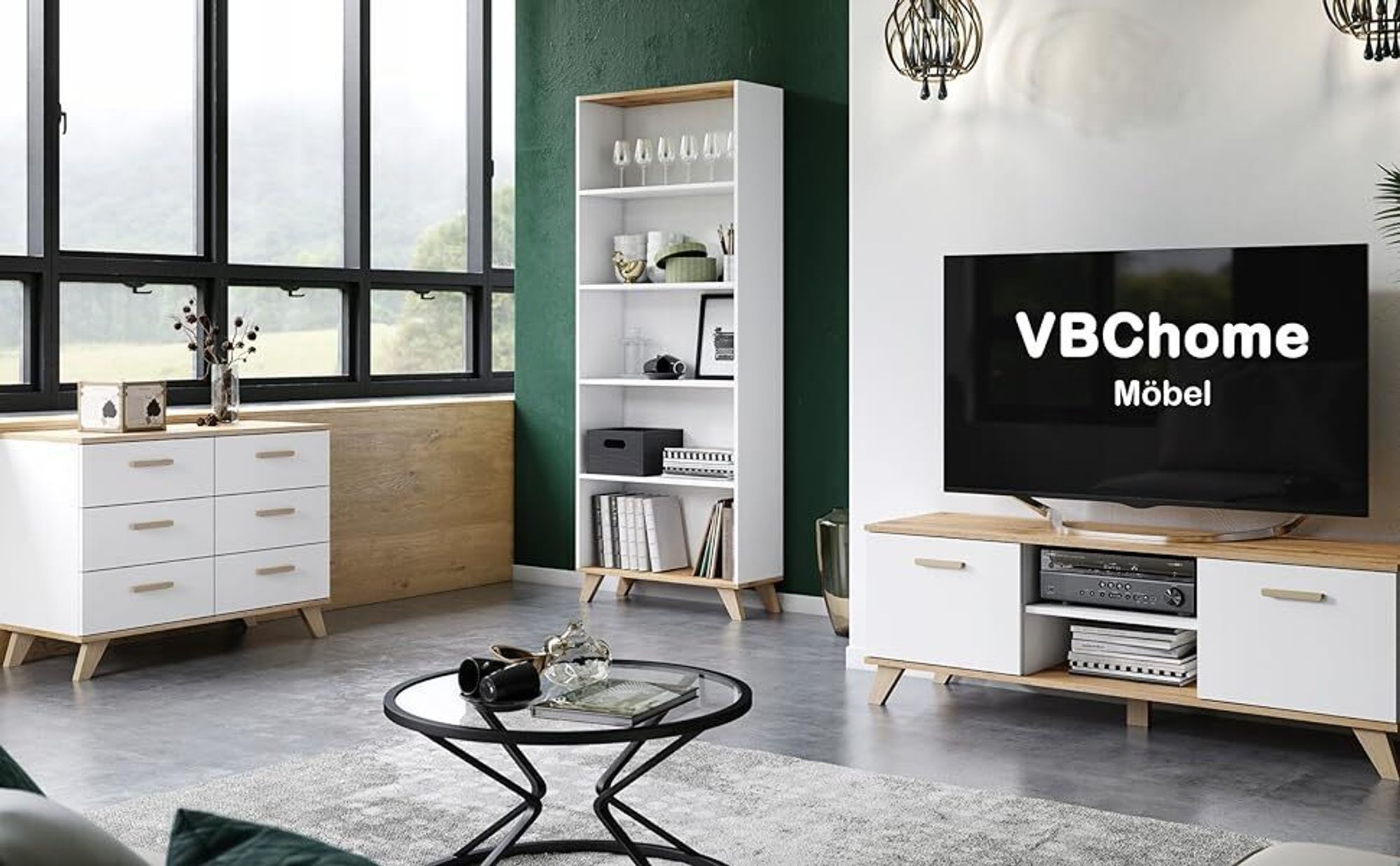 VBChome Schreibtisch 130 x 50 x 76 cm Schwarz Schreibtisch mit 7 Schubladen Computer-Schreibtisch Bürotisch Computertisch Arbeitstisch PC-Tisch