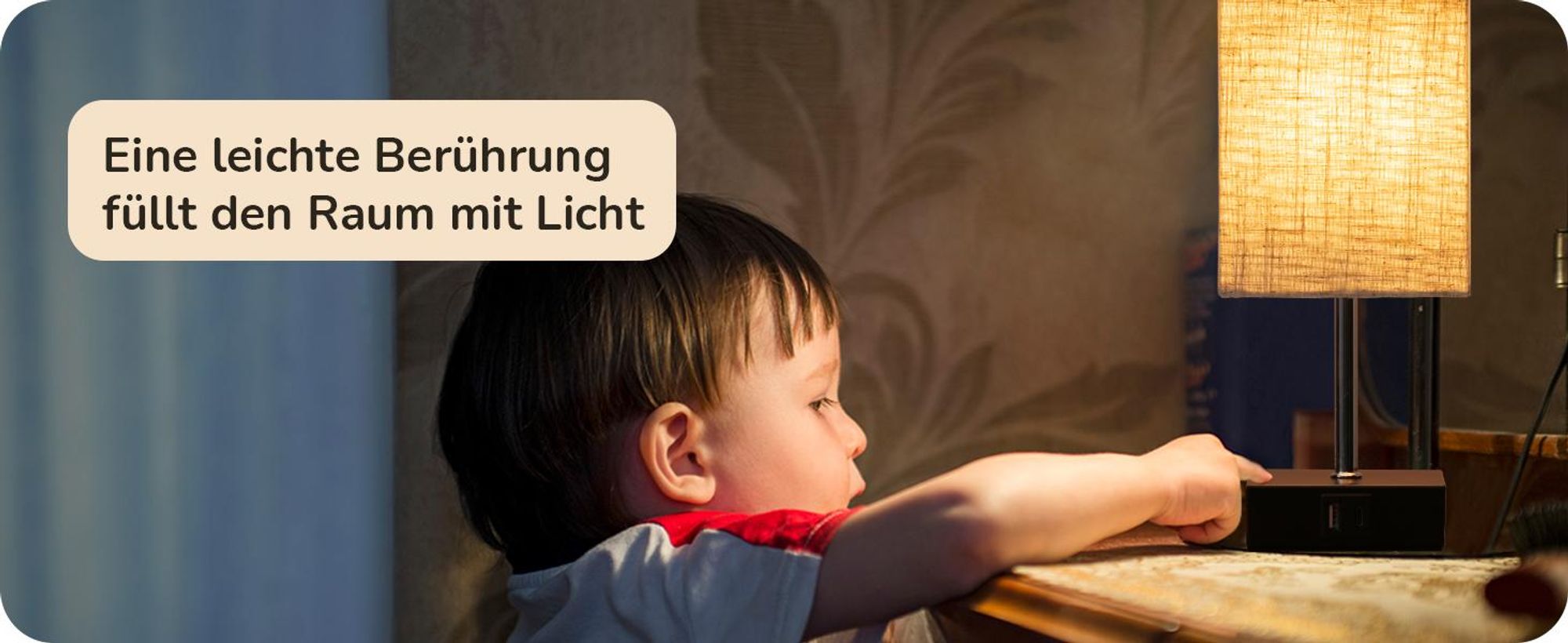 EDISHINE 2 LED Nachttischlampe Touch Dimmbar, mit Ladefunktion & Glühbirne,Tischlampe Schwarz