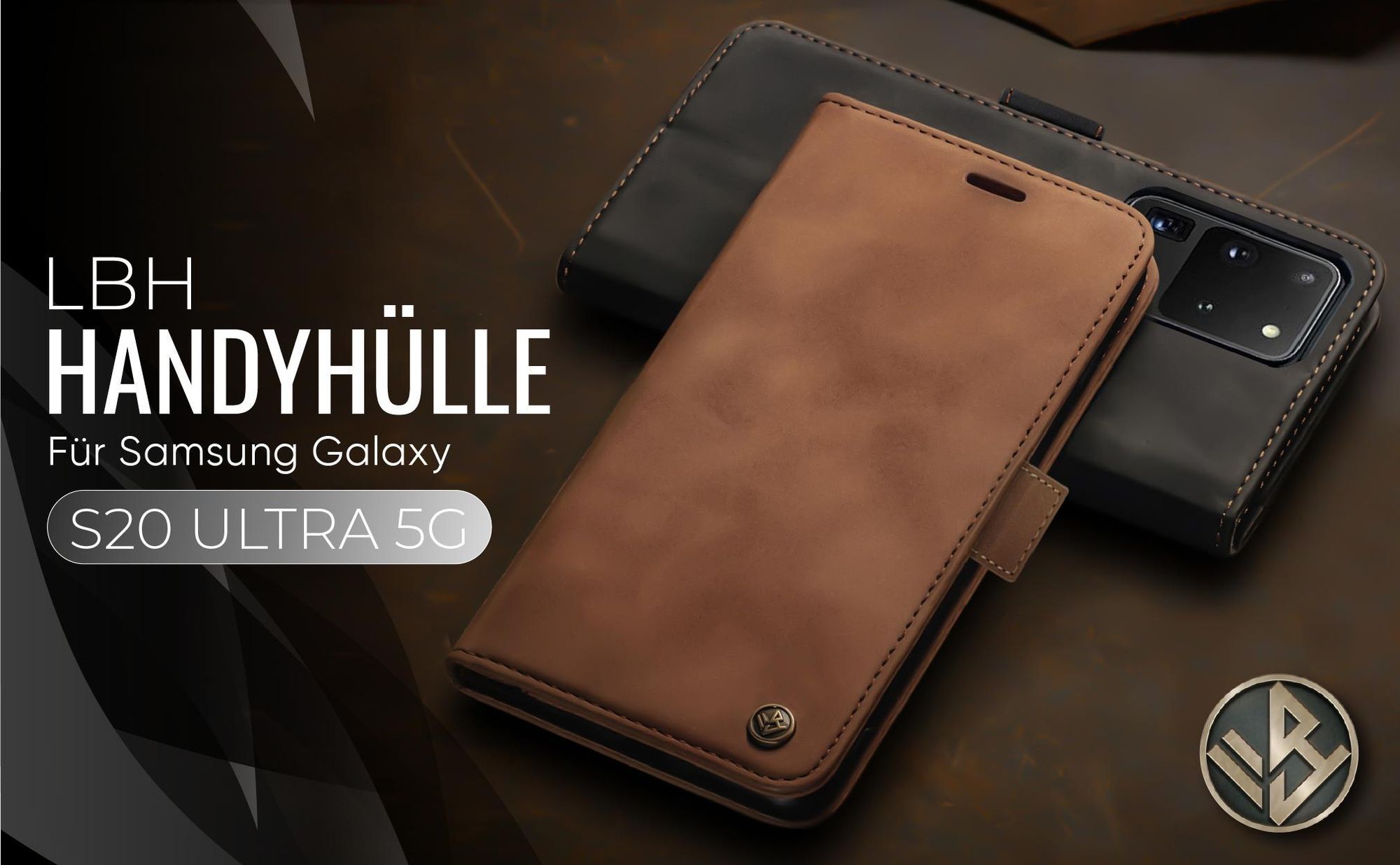 Hochwertige Klapphülle für Samsung Galaxy S20 Ultra 5G im klassischen Design