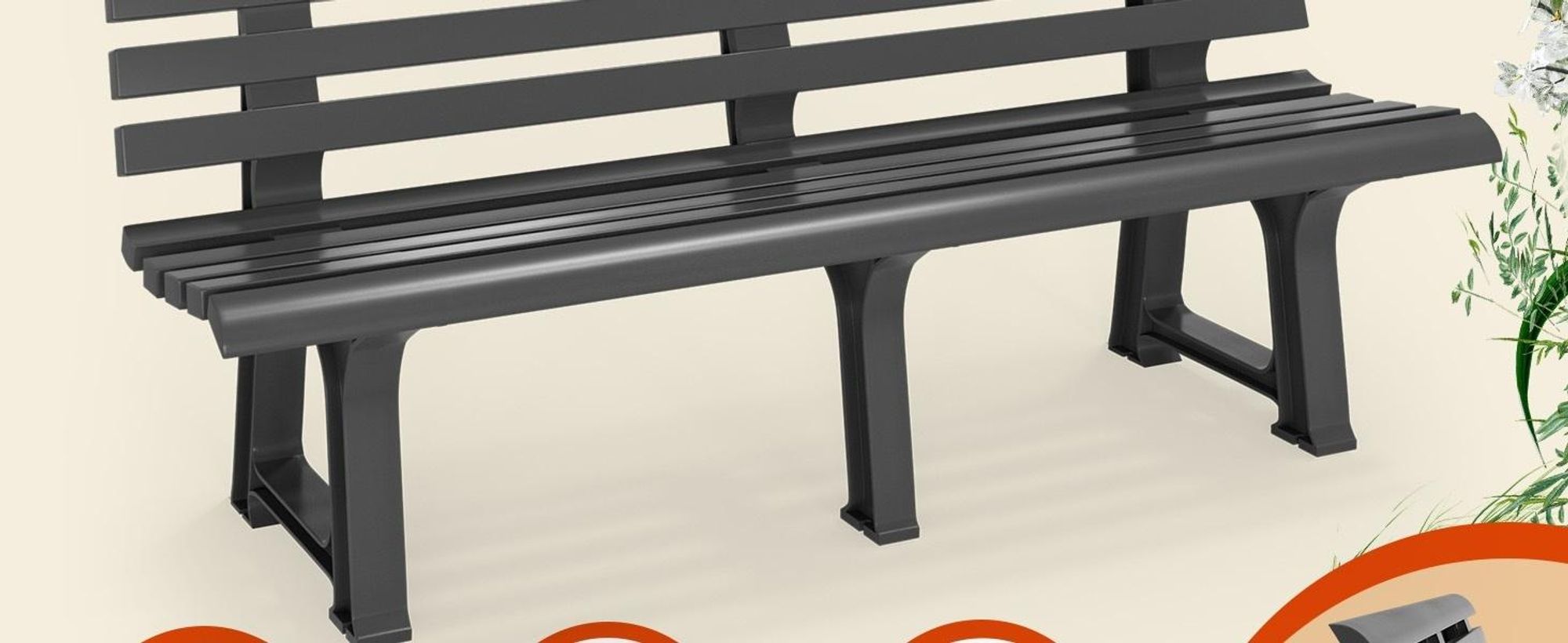 CASARIA® Gartenbank Wetterfest