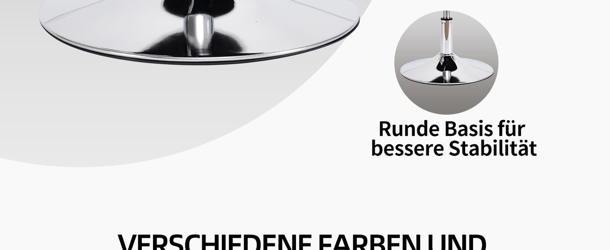 Duhome Drehhocker Schminkhocker Sitzhocker mit Polsterung Höhenverstellbar Drehbar aus Kunstleder, Weiß