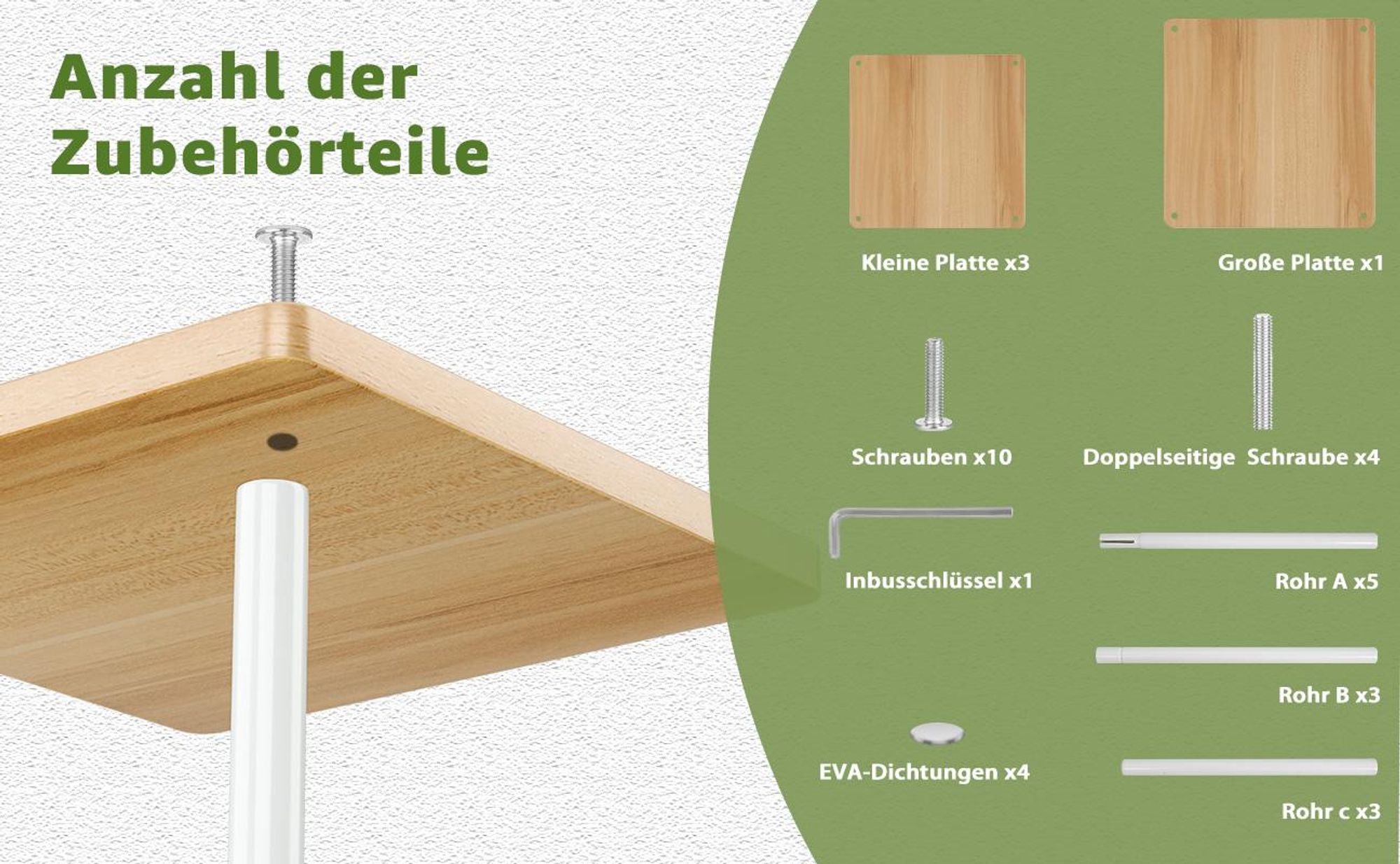 Mulisoft 4-Tier Hölzern Blumenregal Pflanzenregal, Mehrstöckig Blumenständer Pflanzenständer, Blumenbank Blumentreppe Pflanzentreppe, Standregal für Innen Garten Balkon Deko, Naturholzfarbe