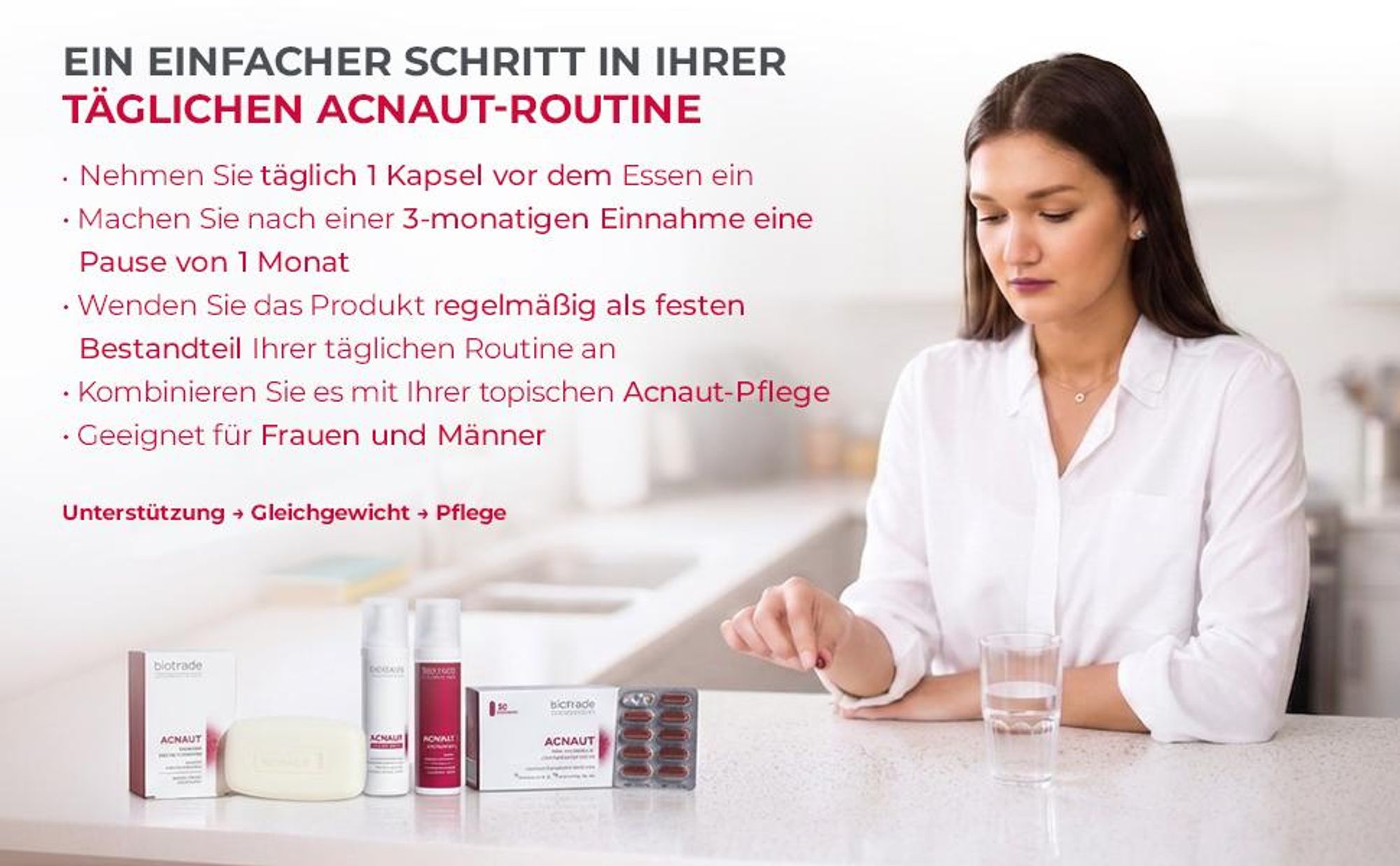 Biotrade Acnaut Nahrungsergänzungsmittel bei unreiner Haut30 Kapseln