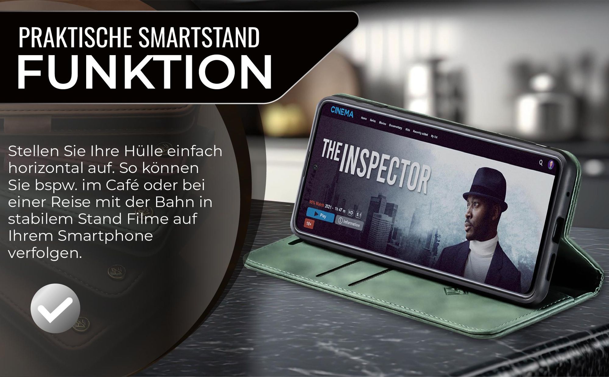Hülle für Xiaomi Redmi Note 9 mit praktischer Aufstellmodus für Videostreaming