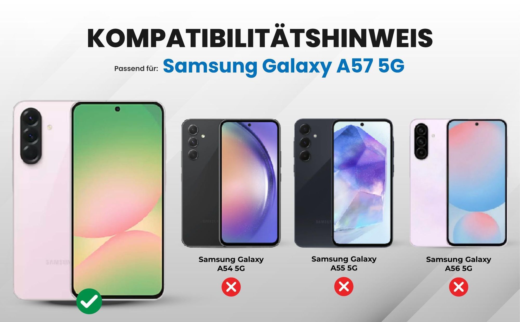 Kompatibilitätshinweise Hülle für Samsung Galaxy A57 5G