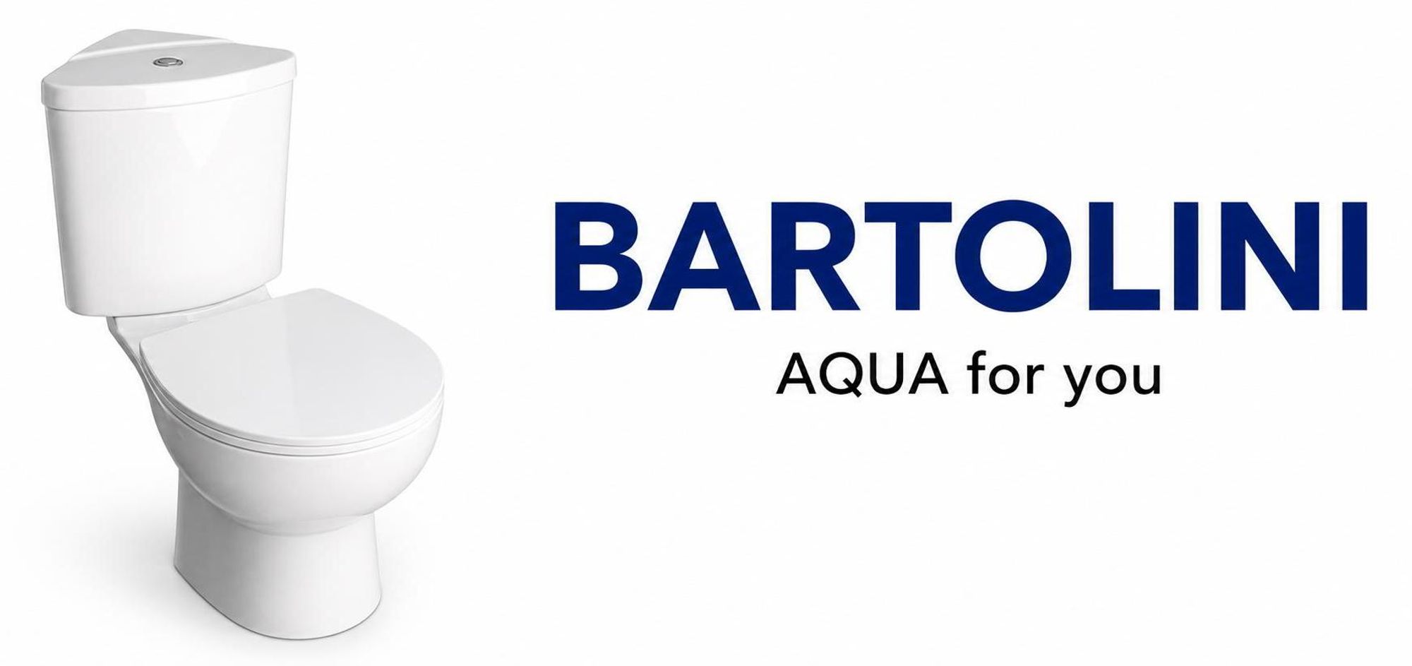 AQUA for you | Stand-WC - Lavita Bartolini - Eck-WC spülrandlos - 75x36x81 cm - Abgang waagerecht - Weiß - mit Spülkasten, WC-Sitz, Softclose, Toilette