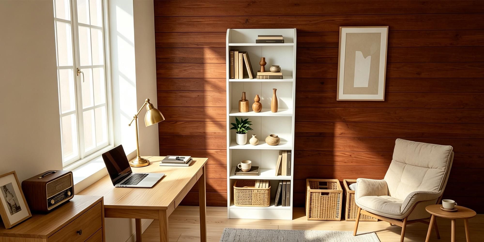 Bücherregal Standregal, 6-stöckiges, 24 x 48 x 169,5 cm, Weiß | Buch Regal, hölzernes Standregal, für Schlafzimmer Wohnzimmer Arbeitszimmer
