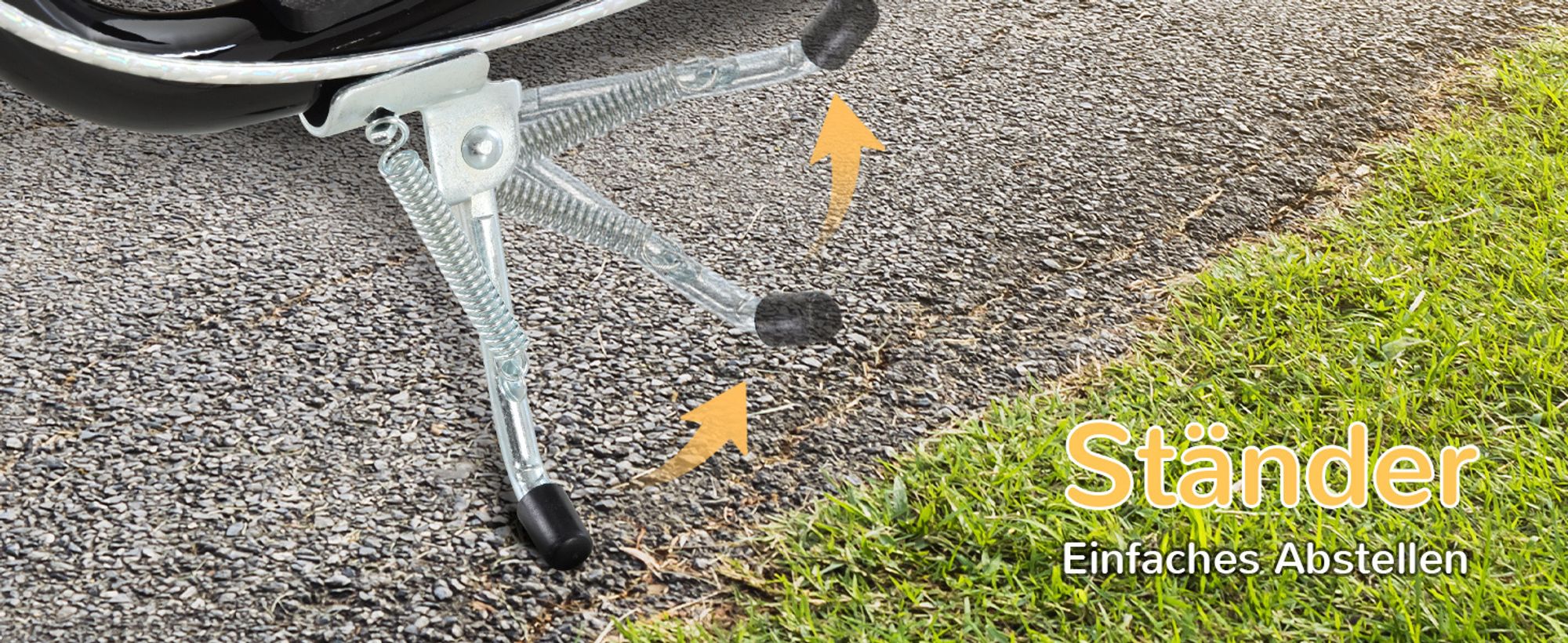 HOMCOM Tretroller Kinderroller Scooter Cityroller Luftreifen verstellbar Schwarz