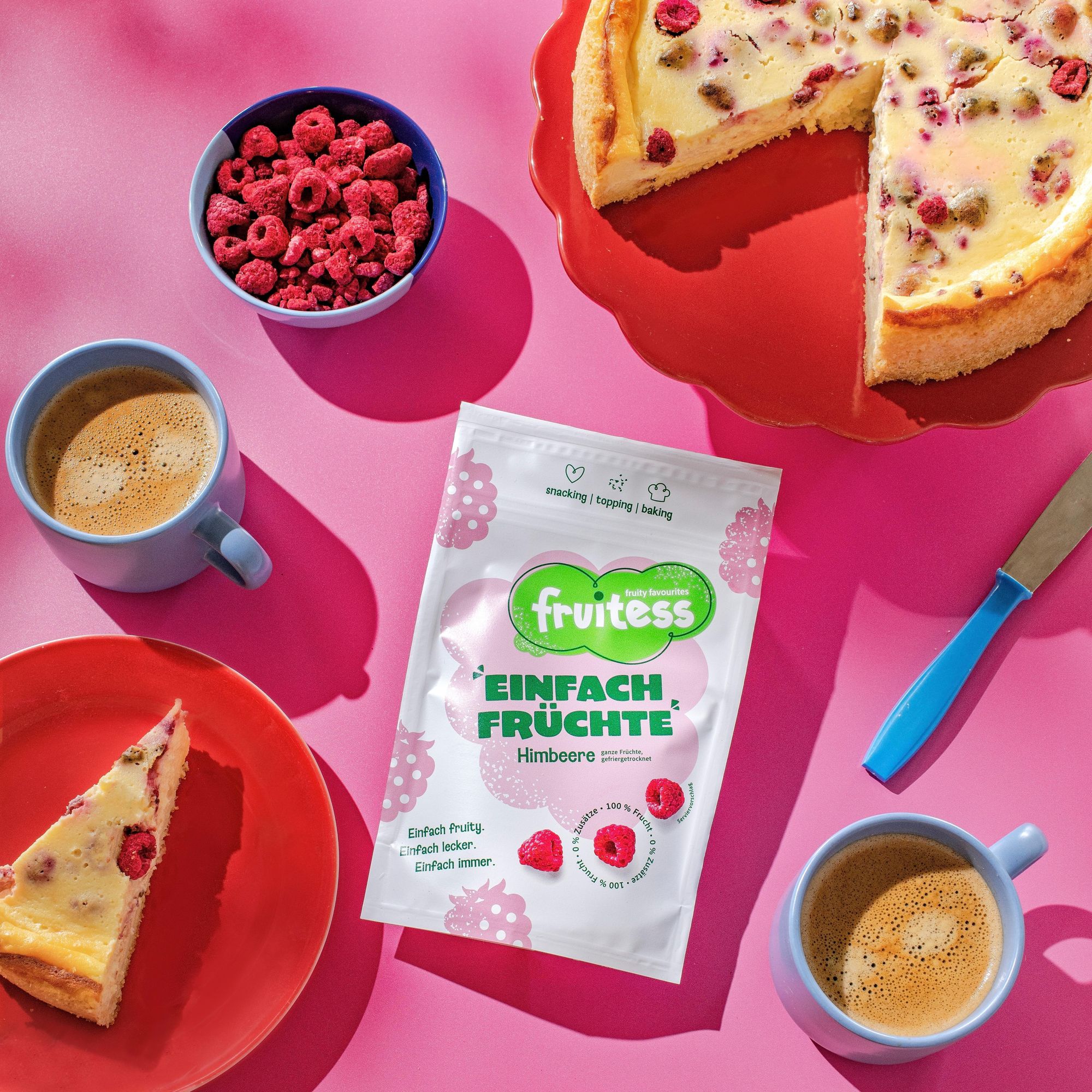 Gefriergetrocknete Himbeeren, ideal auch zum Backen