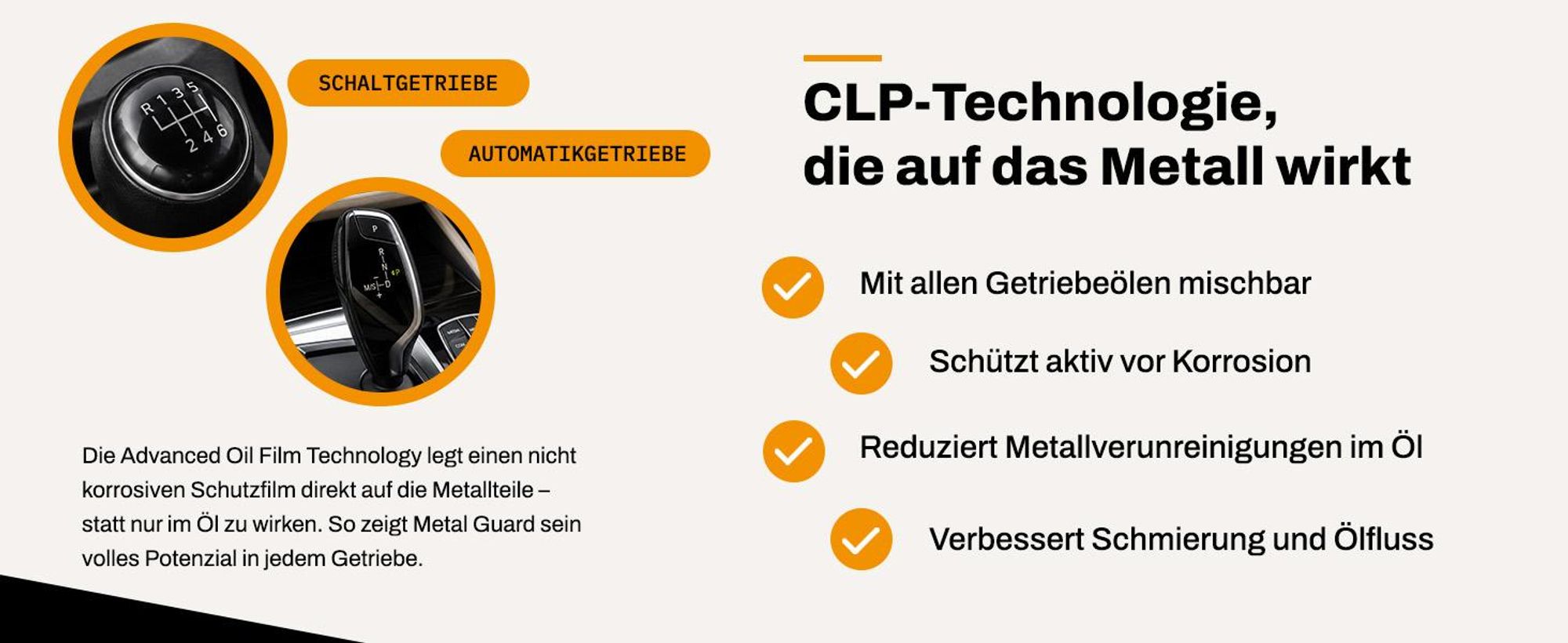 Metal Guard Transmission Getriebeöl Additiv 300 ml für Schaltgetriebe Automatikgetriebe Differenzial Reduktor Schutz Pkw Lkw Maschinen