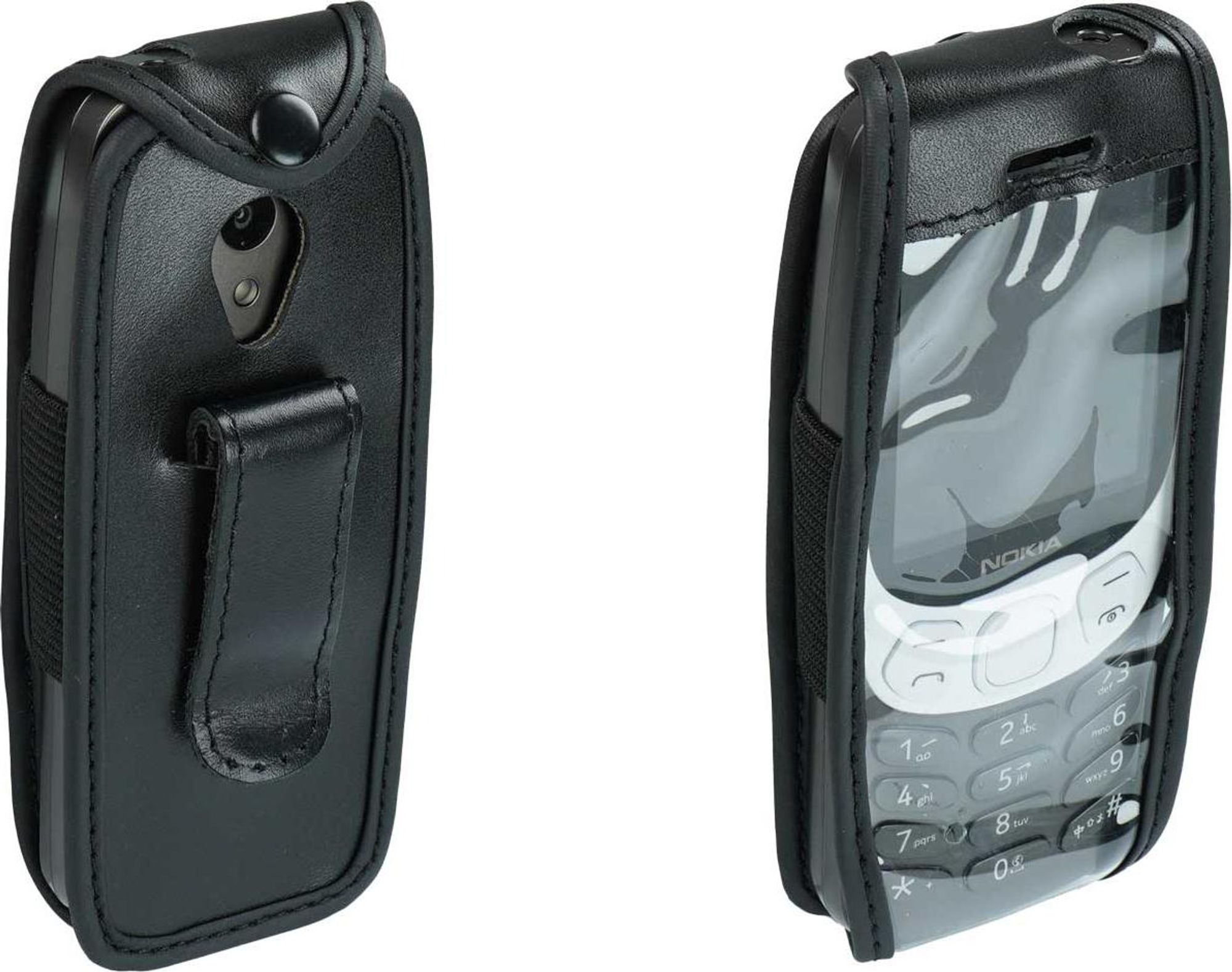 caseroxx Ledertasche mit Gürtelclip kompatibel mit Nokia 3210 (2024) aus Echtleder, Tasche mit Gürtelclip und Sichtfenster Bild 5