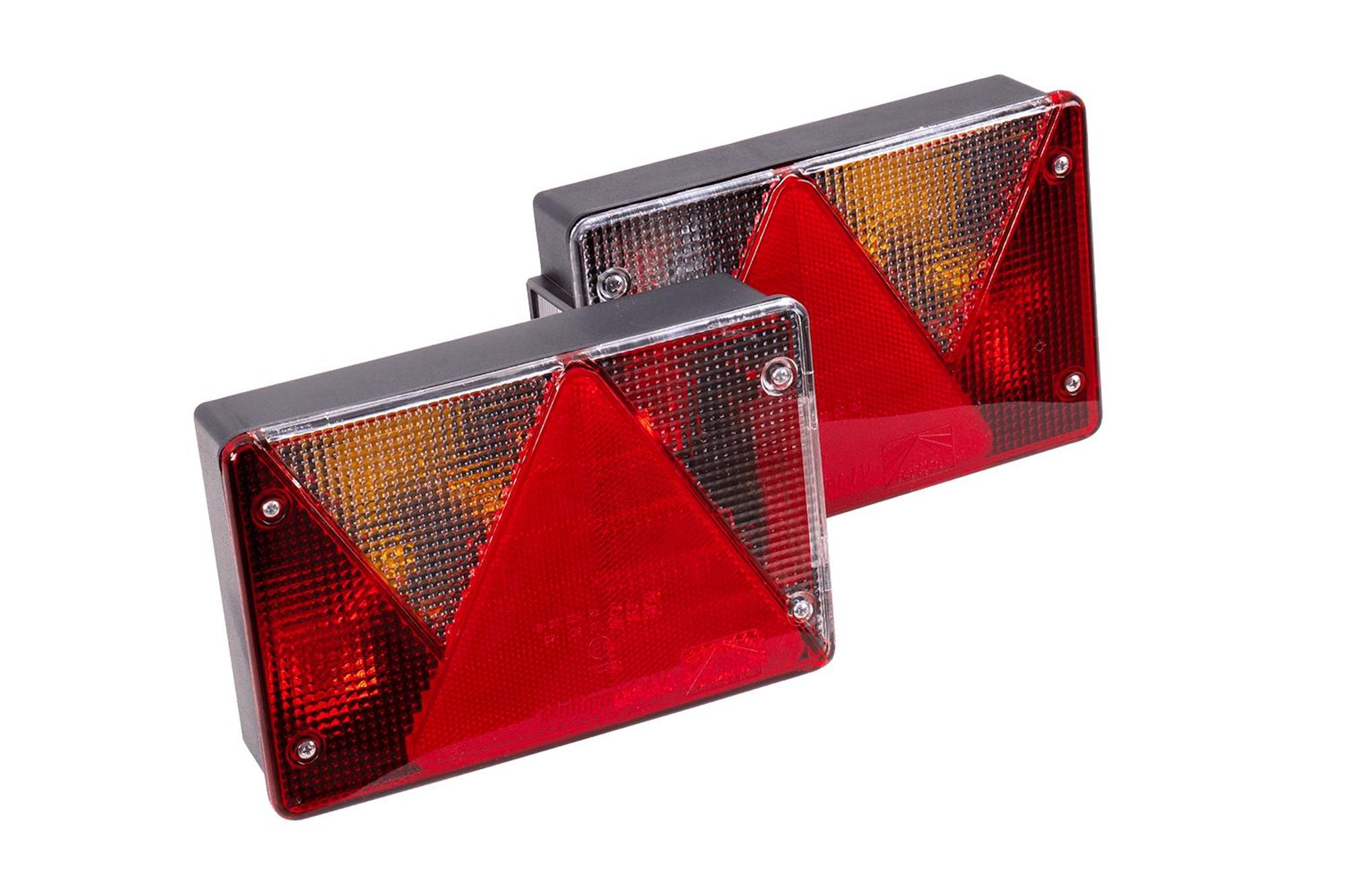ASPÖCK Multipoint IV Rückleuchten Set links und rechts 7 Funktionen 12 V 200 x 136 x 56 mm IP64 Bajonett 5-Pin E4 ADR für Anhänger