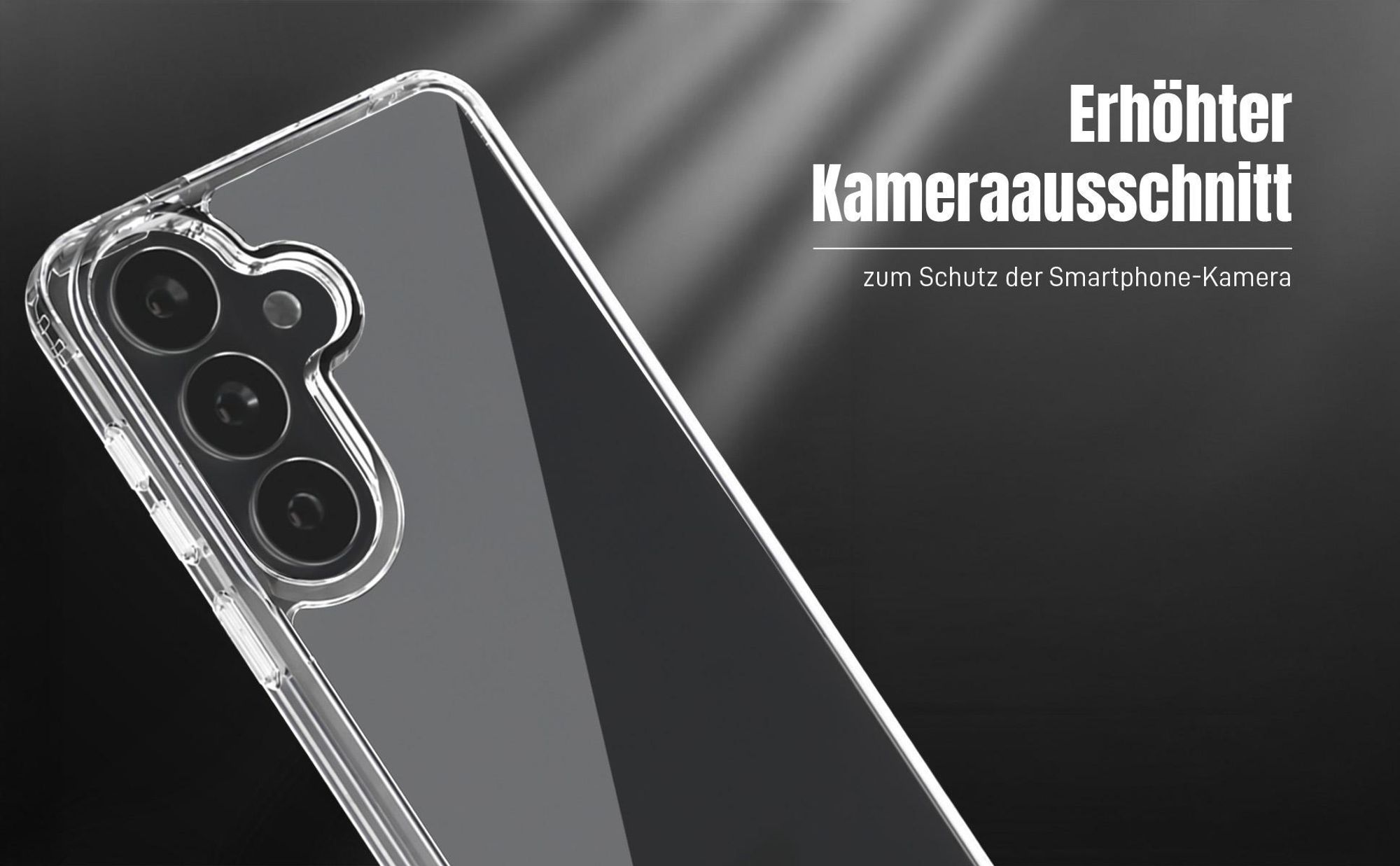 Hülle für Samsung Galaxy S26 FE mit erhöhtem Kameraausschnitt