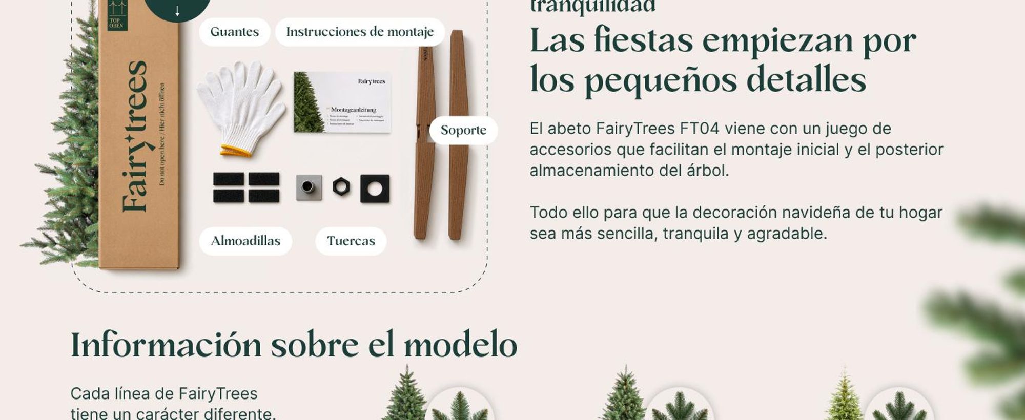 FairyTrees árbol de Navidad Artificial 180cm Pino con el Soporte de Madera | árbol Artificial Blanco nevado| Fabricado en EU