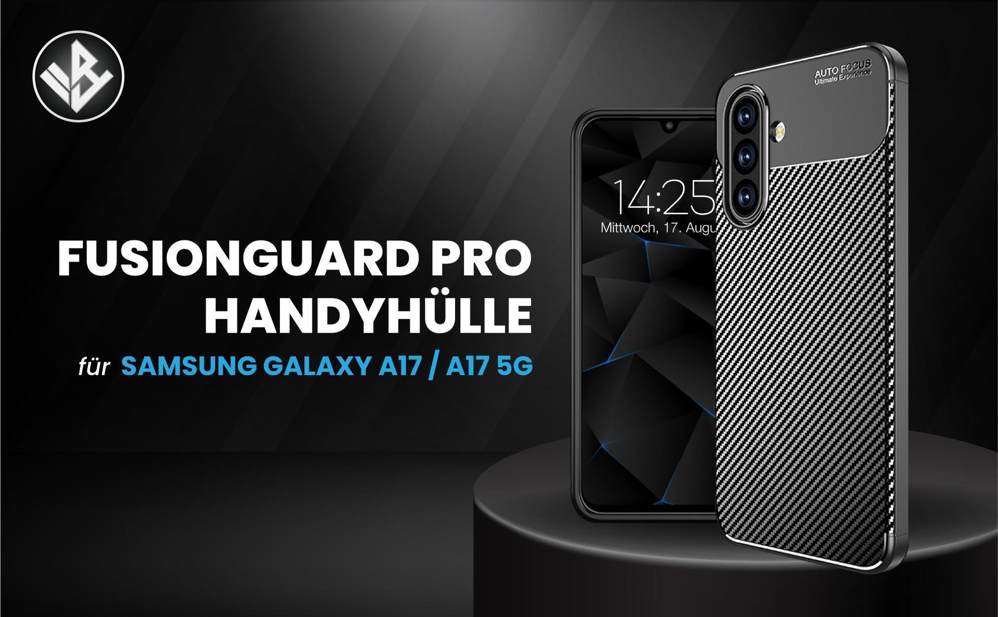 Schwarze ergonomische Schutzhülle für das Samsung Galaxy A17 / A17 5G