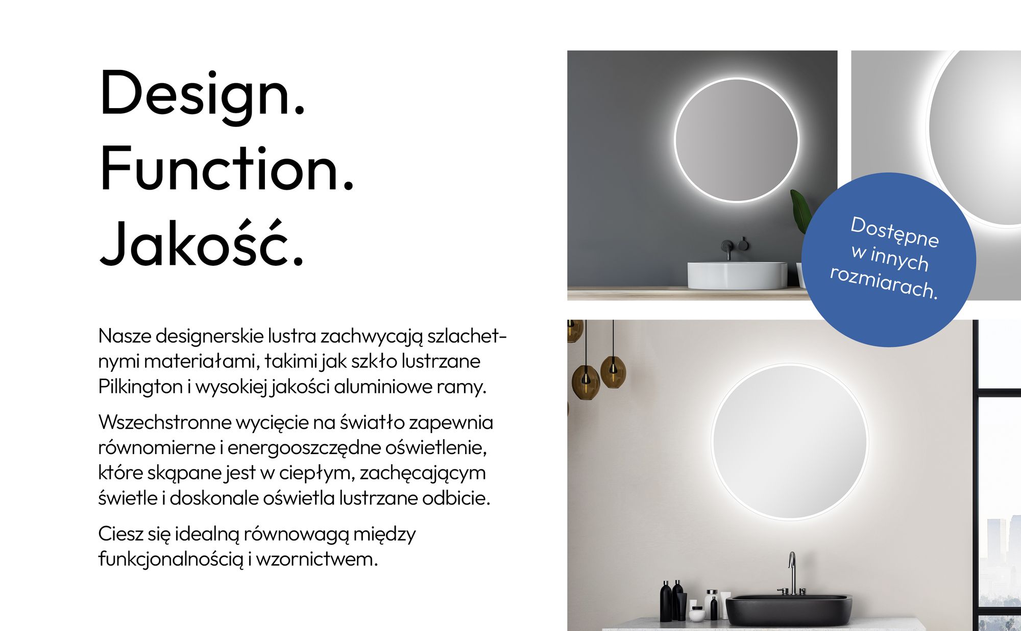 Lustro ?azienkowe z o?wietleniem TALOS Lustro ?azienkowe LED okr?g?e Ø 60 cm - dzi?ki aluminiowej obudowie nadaje si? do wilgotnych pomieszcze? - kolor ?wiat?a neutralny bia?y