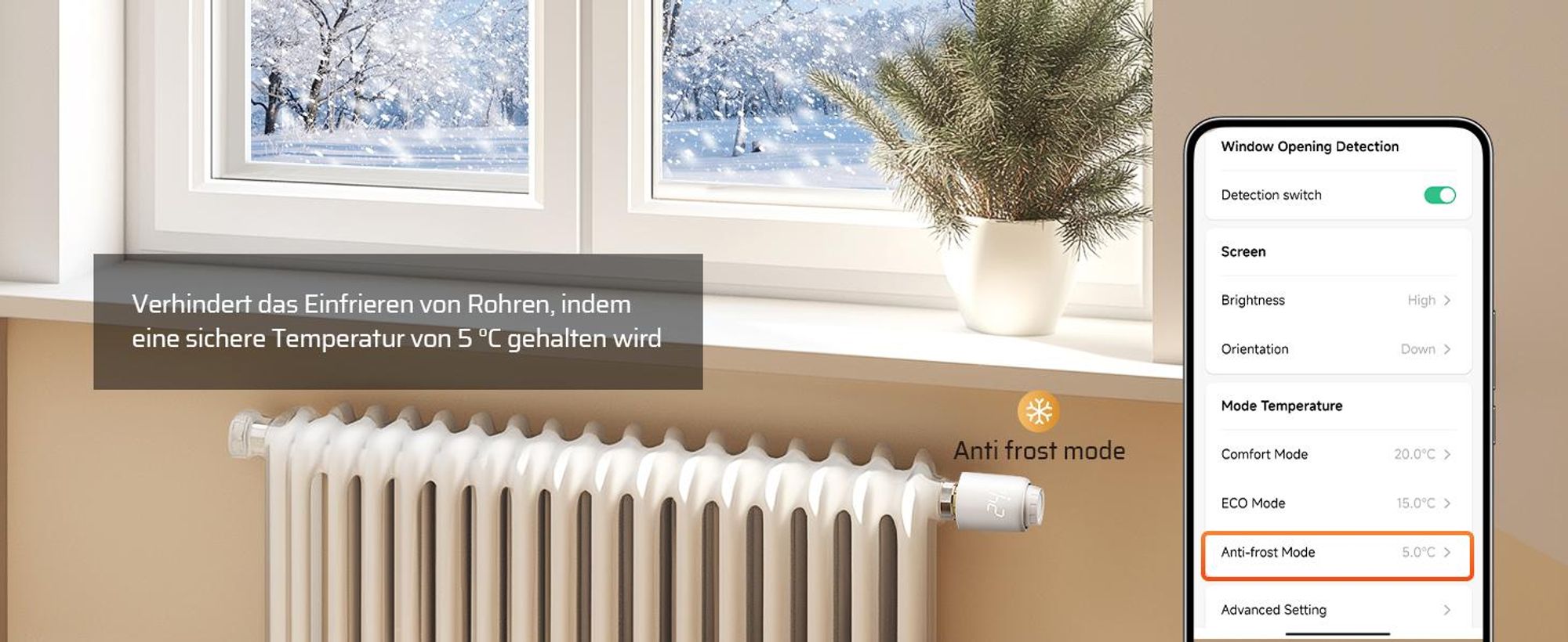 DEWENWILS Smartes Heizkörperthermostat WLAN, Programmierbar Heizungsthermostat