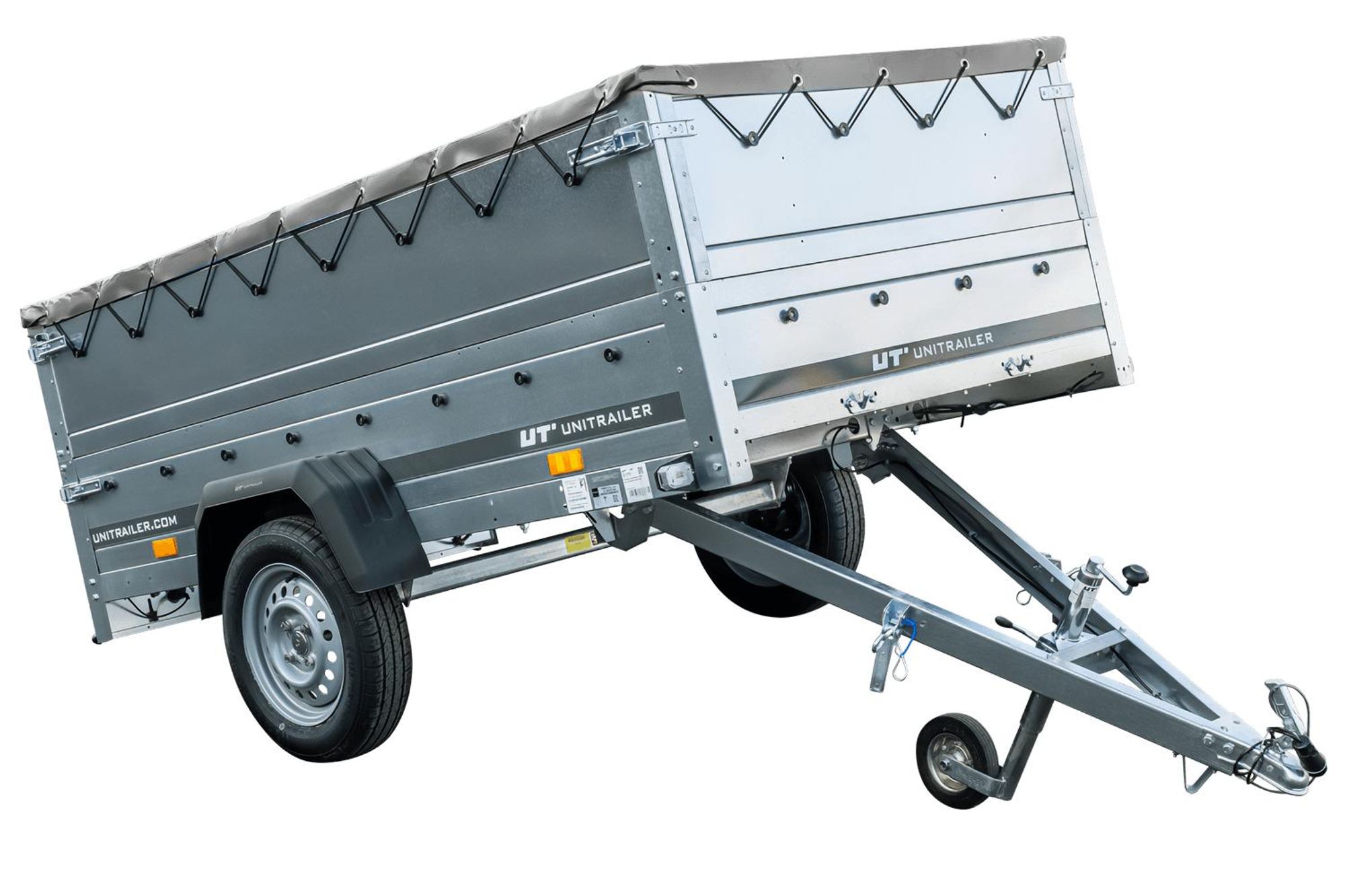 Přívěs Garden Trailer 230 KIPP s BIS bočnicemi, rámem H-0 a šedou plachtou