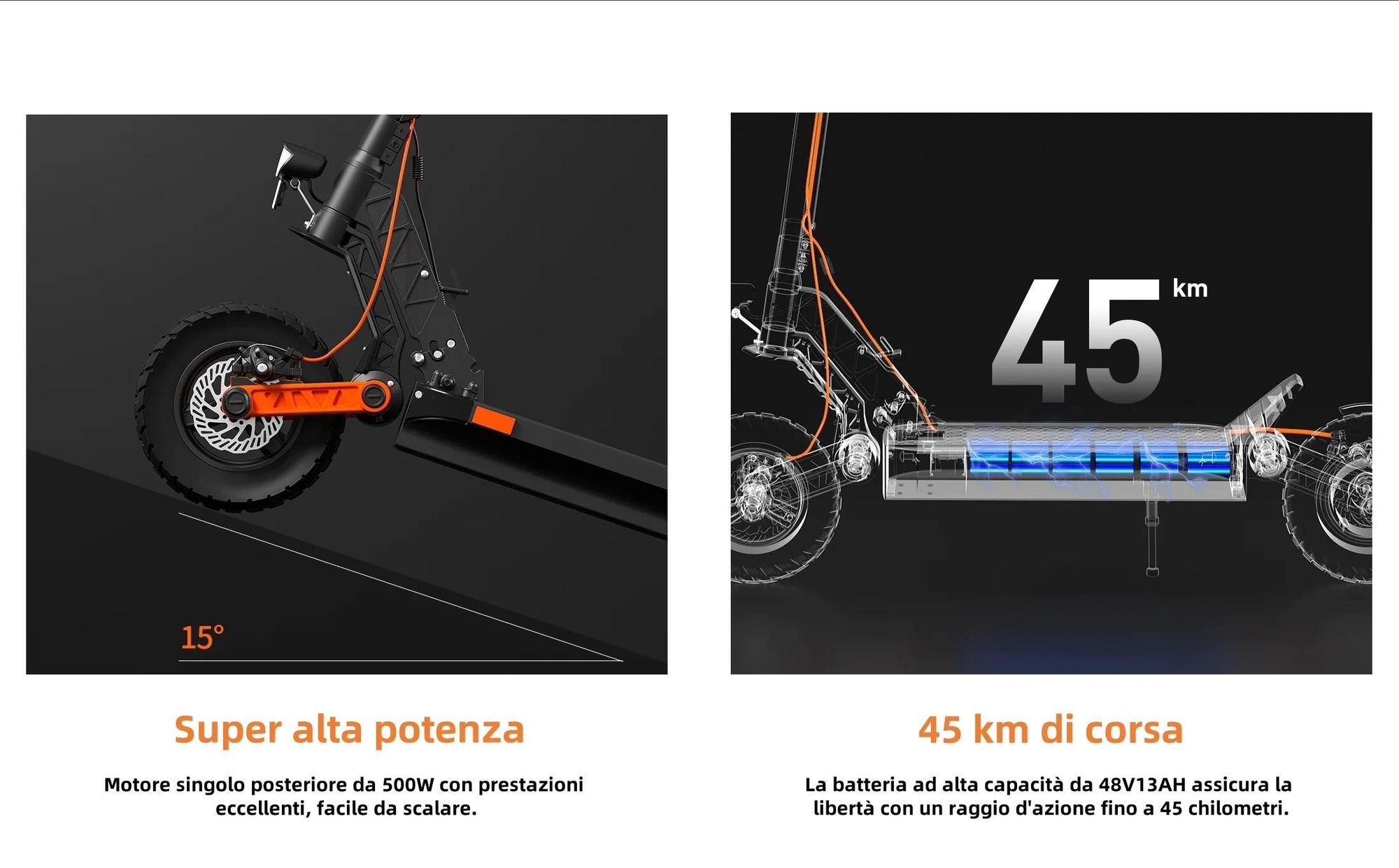 JOYOR S5 Pieghevole ABE Monopattino Elettrico - 500W Motor 48V13AH Batteria Pneumatici da 10 Pollici - Nero
