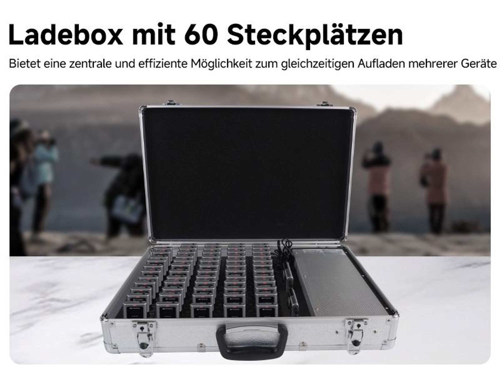 Retekess T130U (T130 4rd) Tour Guide System Set, 200M, U-Band-Reiseführersystem, Ladekoffer mit 32 Steckplätzen, Ladekoffer mit 60 Steckplätzen