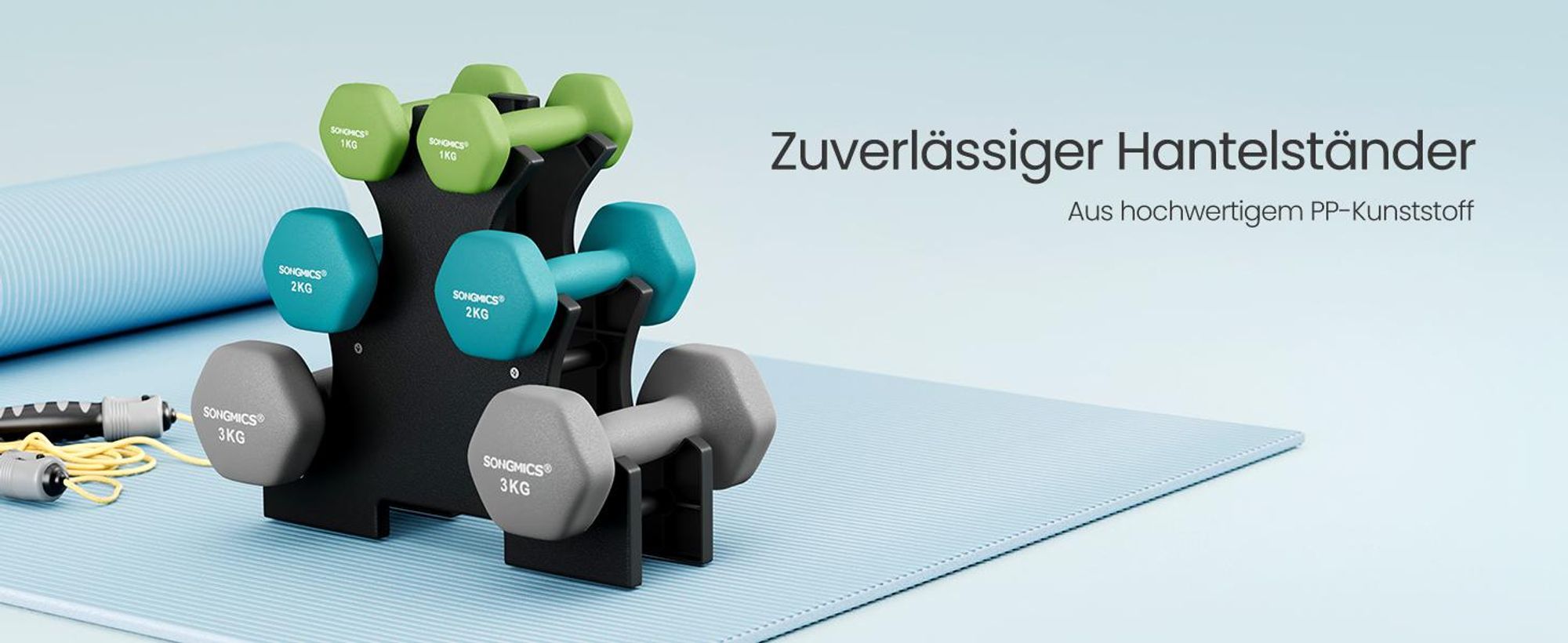 SONGMICS Hantel-Set Kurzhanteln, Hantel Set 12kg, Hexagon, Neopren Hanteln