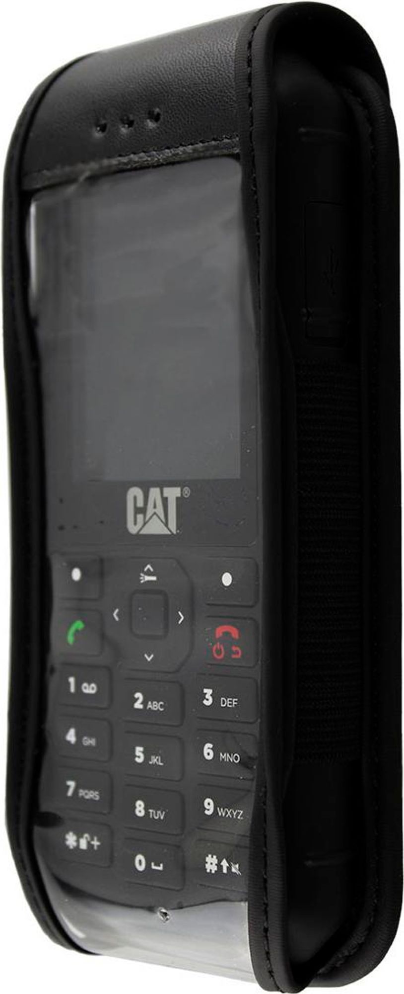 caseroxx Ledertasche mit Gürtelclip kompatibel mit Cat B26 aus Echtleder, Tasche mit Gürtelclip und Sichtfenster  Bild 2