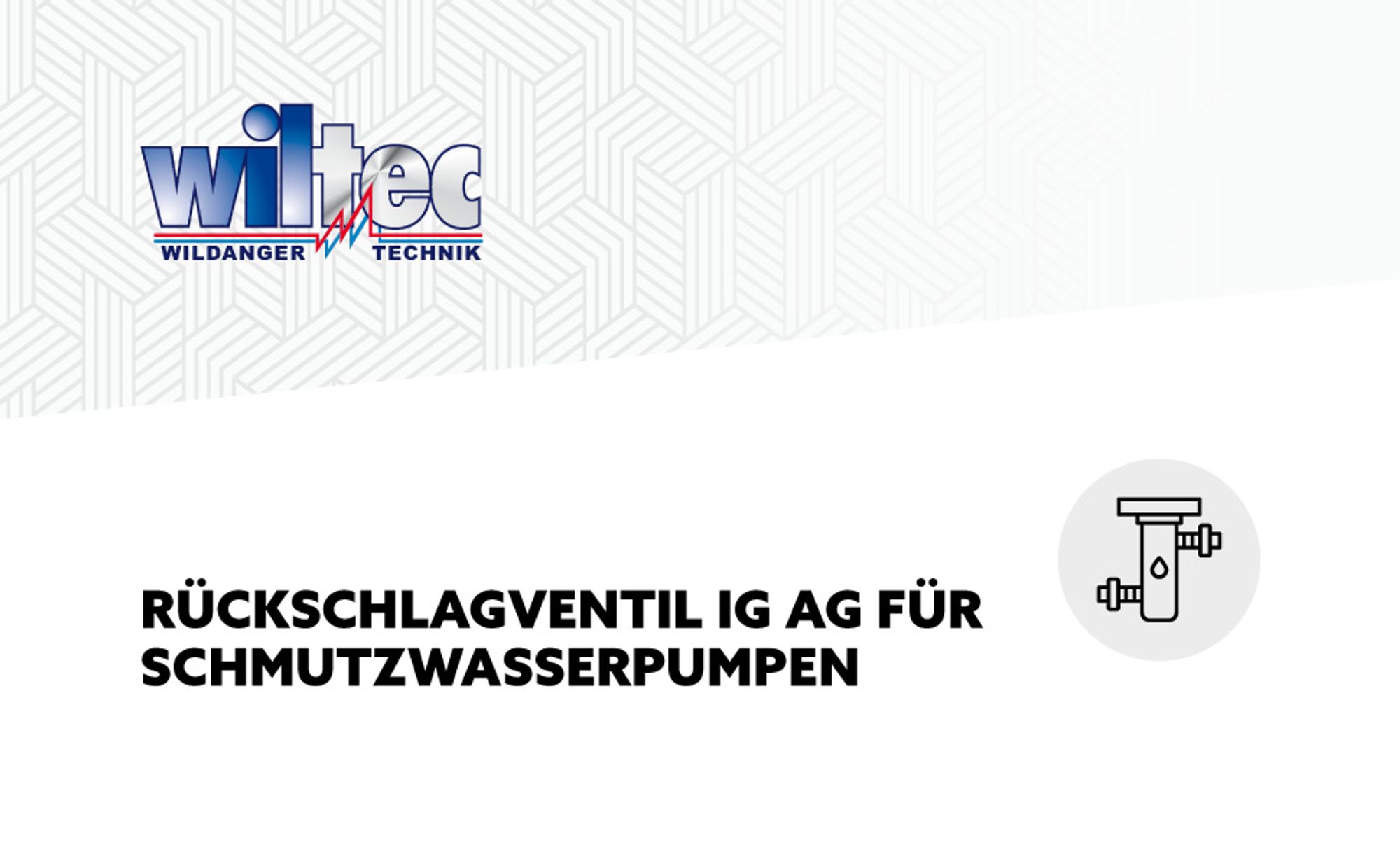 Wiltec Ersatzteil Rückschlagventil IG AG für Schmutzwasserpumpen – Rückschlagklappe für 3 mm Flachsauger 550 W, 8500 l/h – Gartenpumpe, Baupumpe