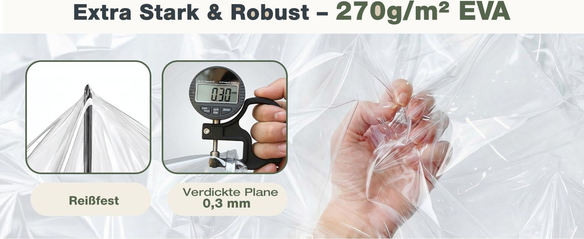 Sekey Ersatzdach Pavillon 3x3 m, Transparent EVA Material, Wasserdicht & Winterfest, Garten Pavillon Dach Ersatz