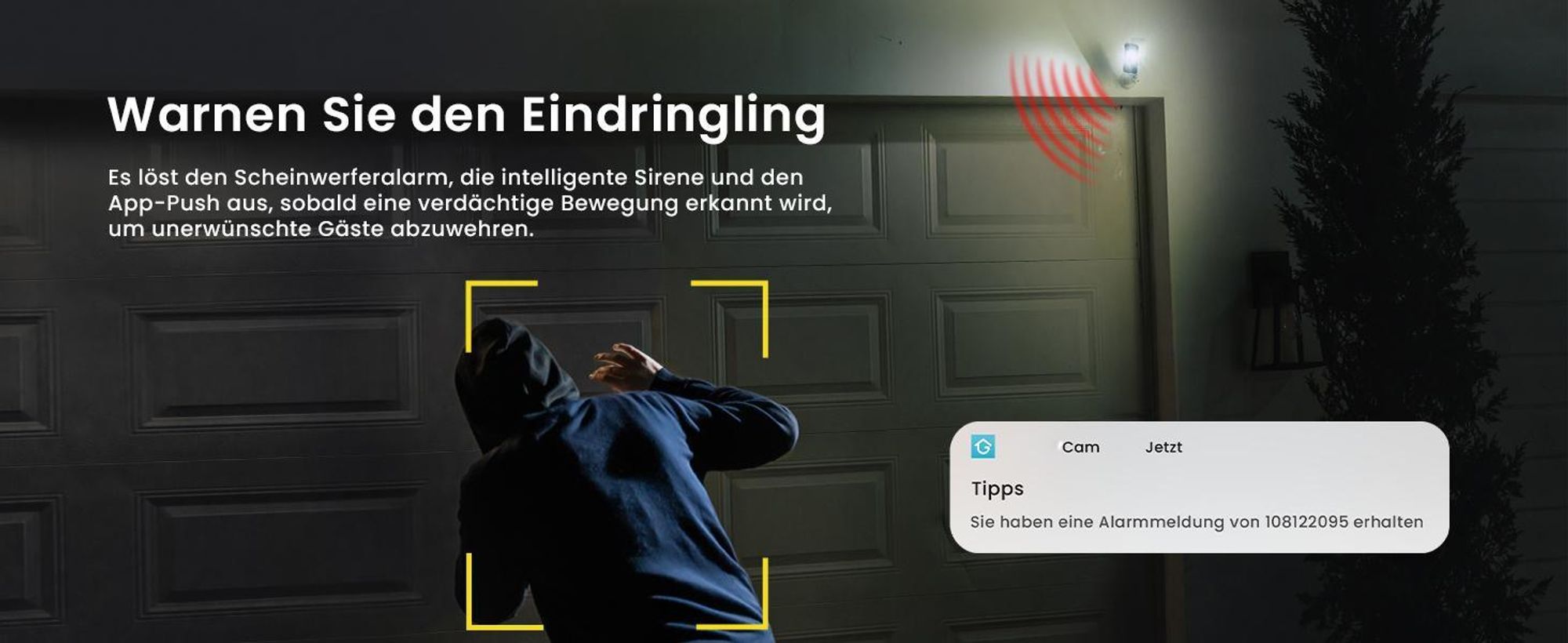 Überwachungskamera Aussen Solar Akku 2,4 GHz WLAN Aussenkamera Outdoor mit PIR-Bewegungserkennung 64GB