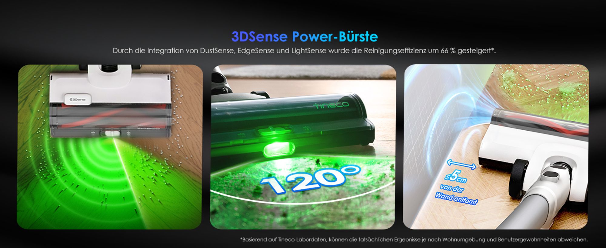 Tineco PURE ONE A50S Plus Akku Staubsauger, Flex Kabelloser Handstaubsauger 70 Min., 3DSense Power Bürste, PureCyclone Technol. 1L Staubbehälter