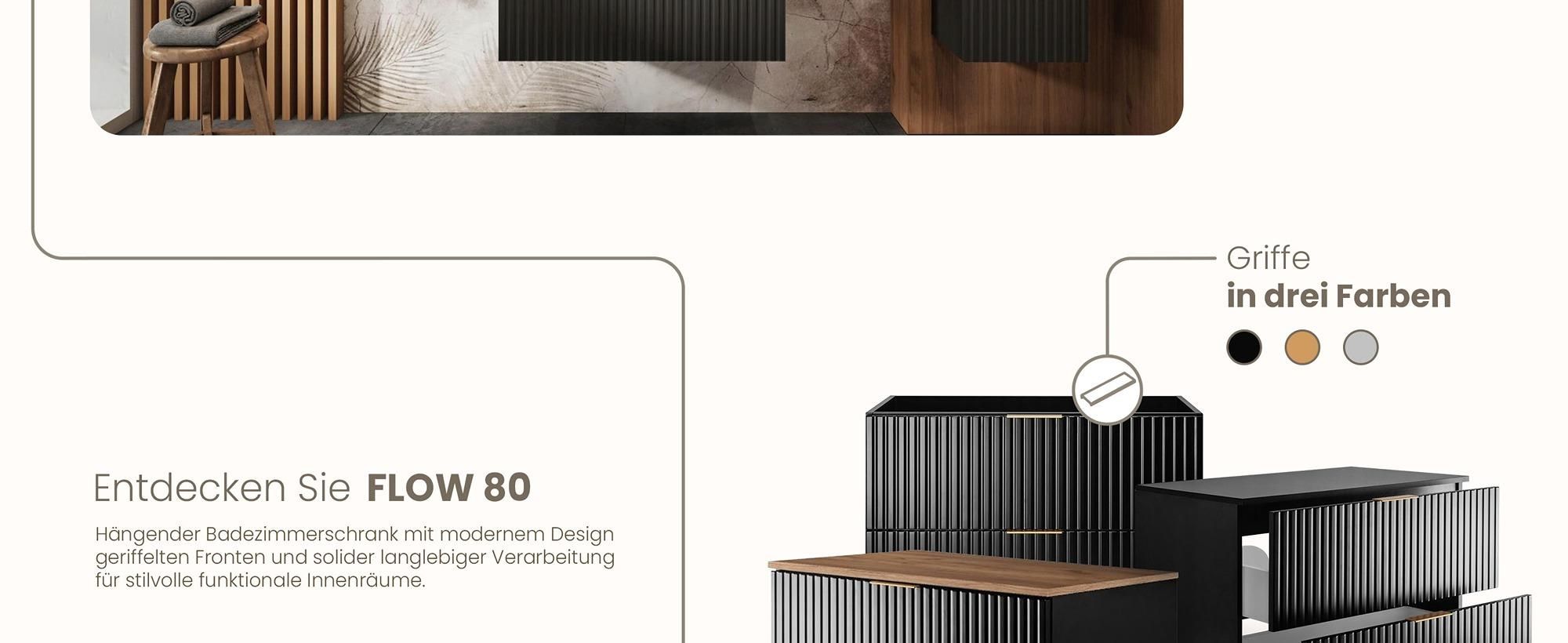 Badmöbel, Waschbeckenunterschrank, Badezimmerschränke, RODAN, Badschrank, Waschbecken, Bad