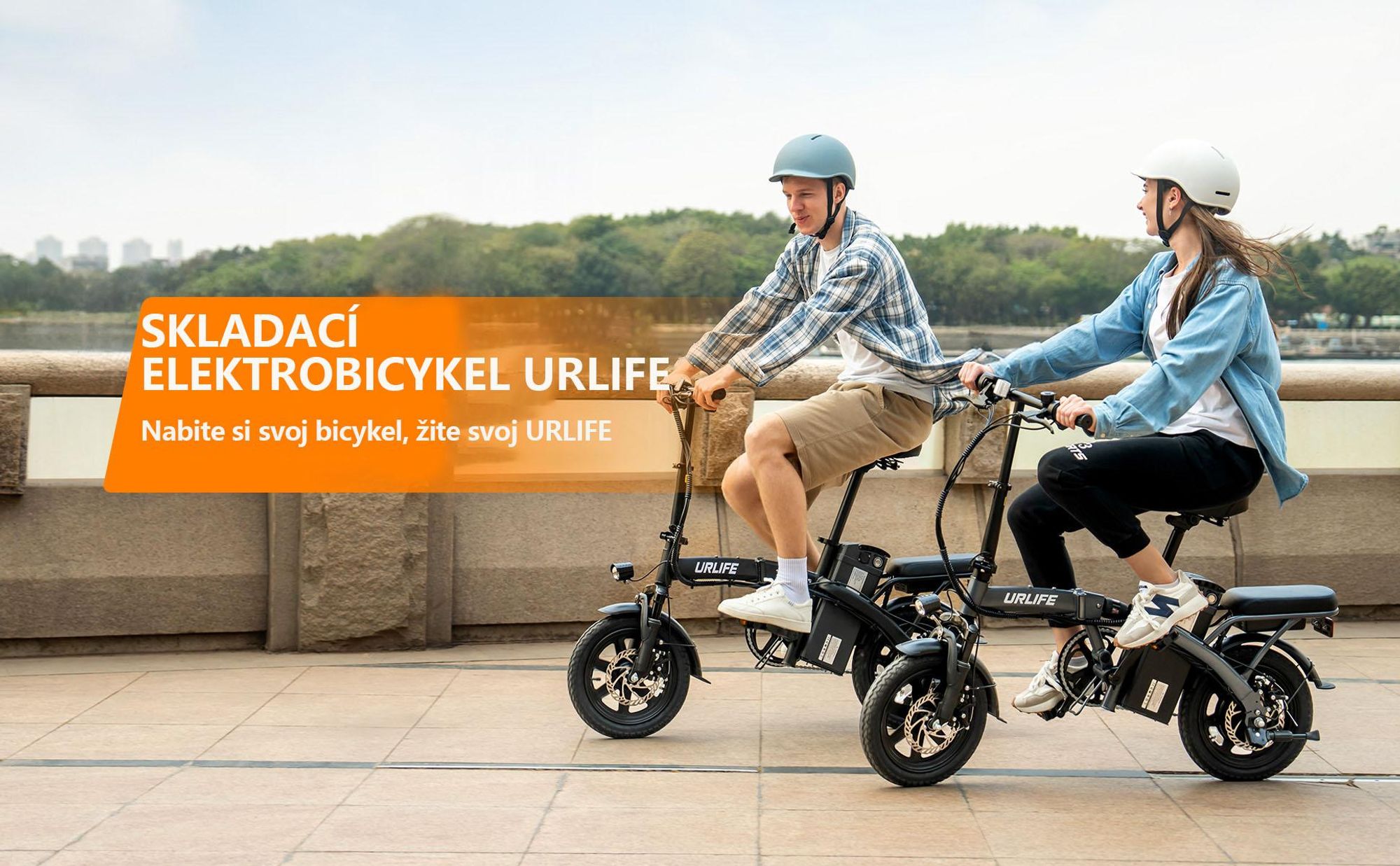 URLIFE F1L E-bike - 250W Motor  48V 7.5Ah Batéria14 Palcové Pneumatiky Kotúčové Brzdy - Čierna