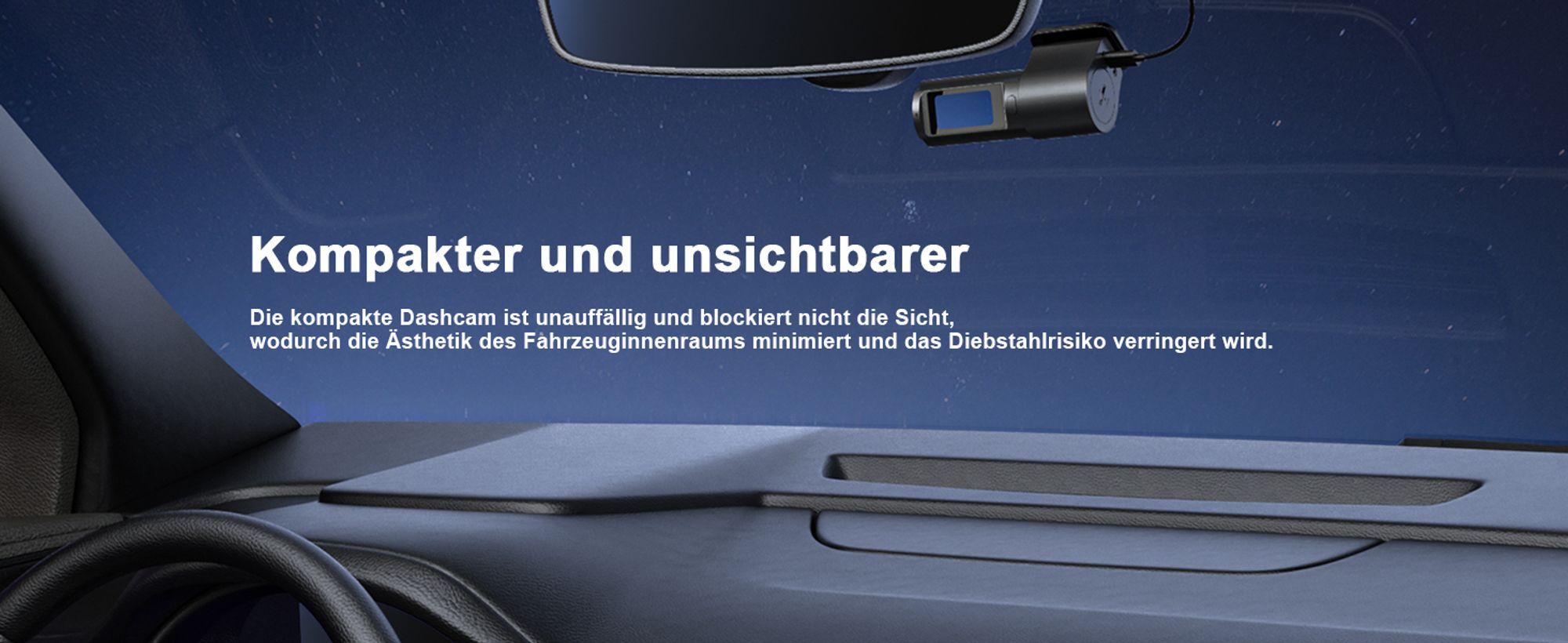 4K+1080P Dashcam Auto Vorne Hinten, Wi-Fi/APP Dual Auto Kamera mit Parküberwachung
