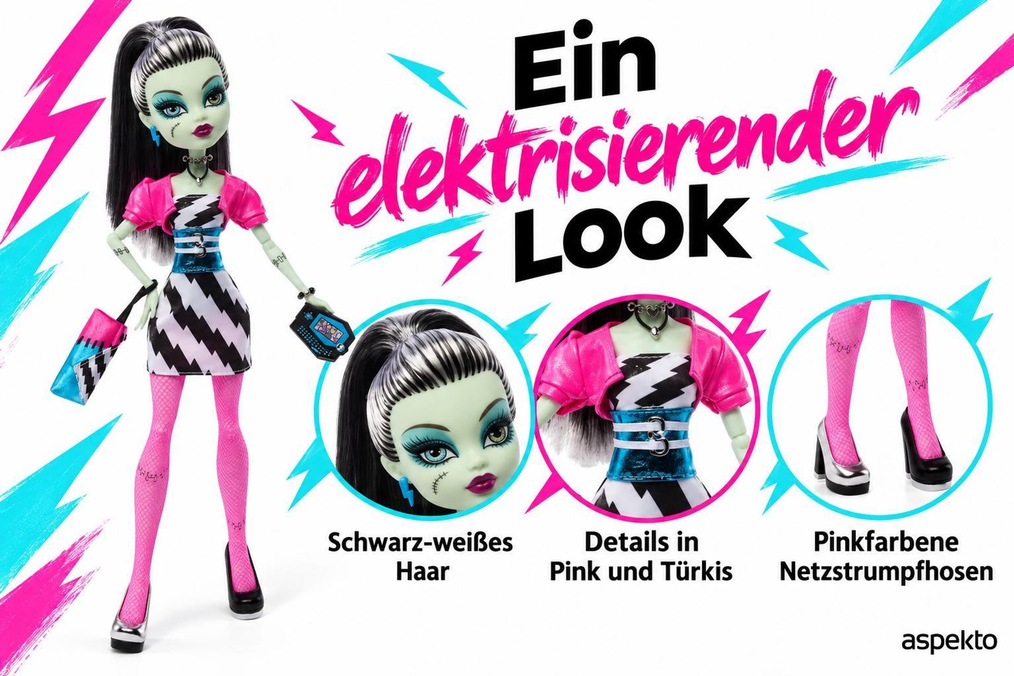 Monster High Dawn of the Dance Frankie Stein Puppe mit Zubehör JKM46