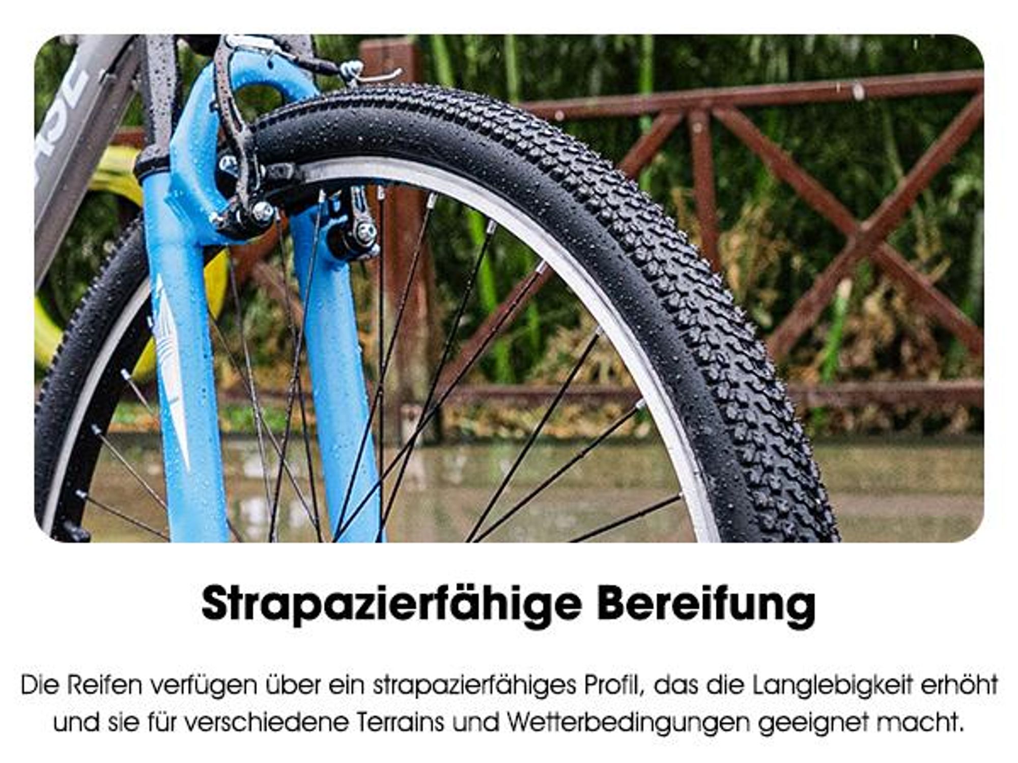 HILAND Mountainbike 26 Zoll MTB Herren Damen, mit 21 Gang, V-Bremse, Hardtail Fahrrad, Fahrräder für studentische Pendler, Blau