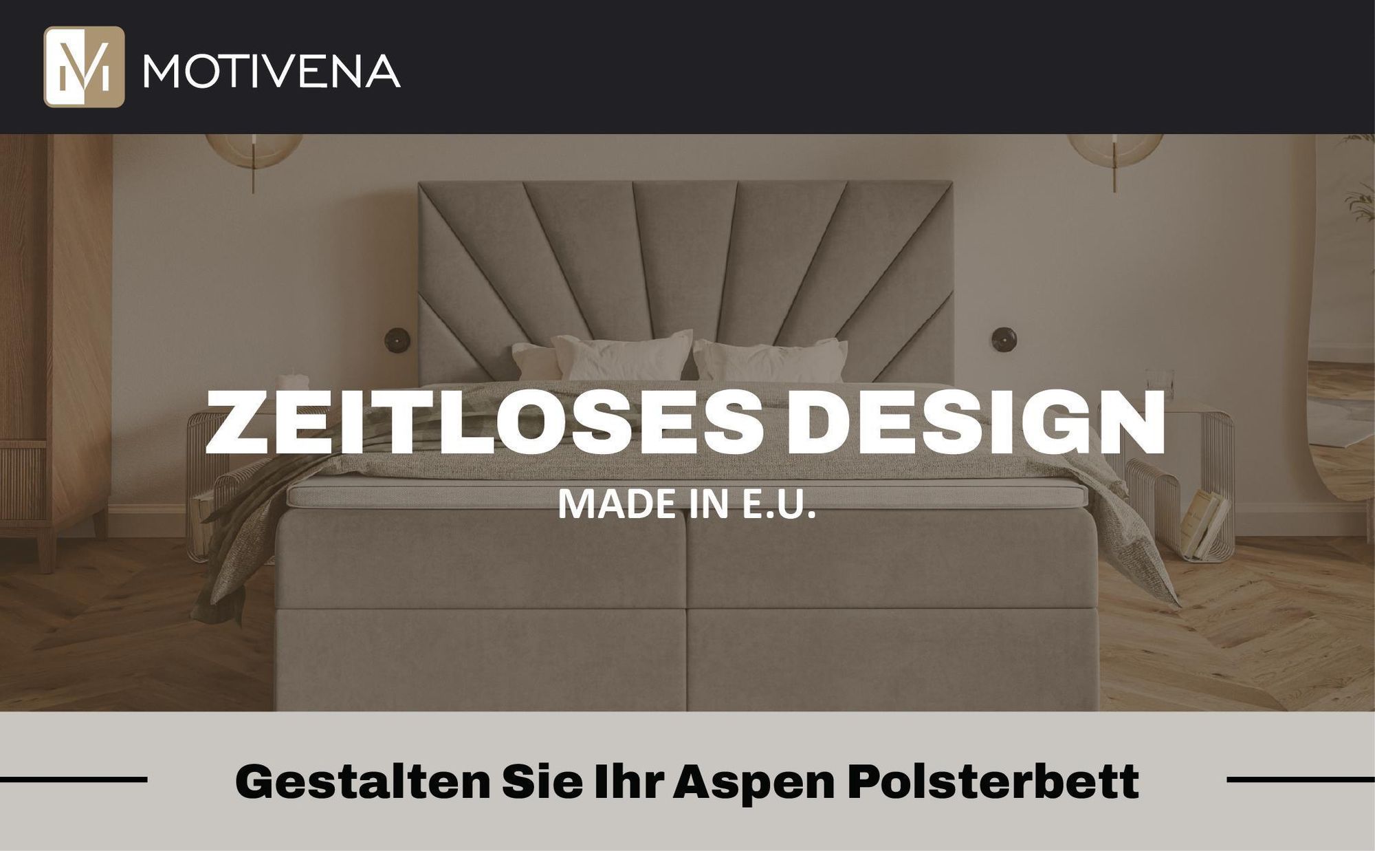 MOTIVENA Aspen Boxspringbett 180x200 Beige Samt (Jasmine 21), Bonellfederkern-Matratze (H4), T28 Komfortschaumstoff Topper (H3)