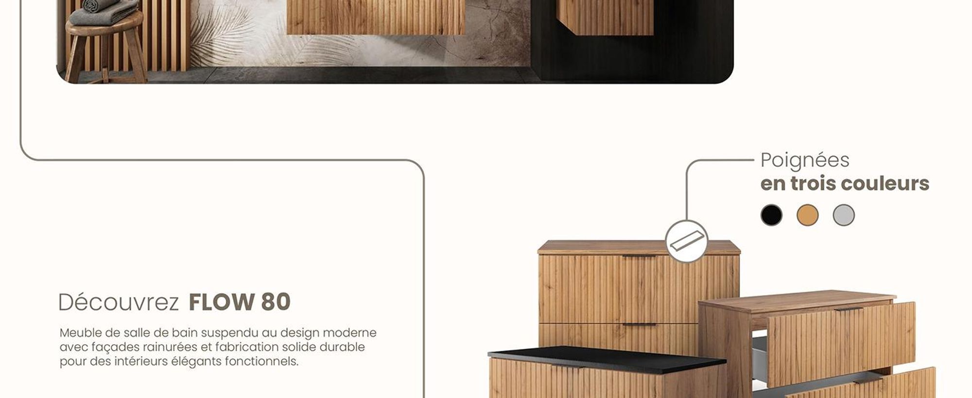 RODAN, meuble de salle de bain, armoire moderne, meuble sous vasque, meuble sous lavabo
