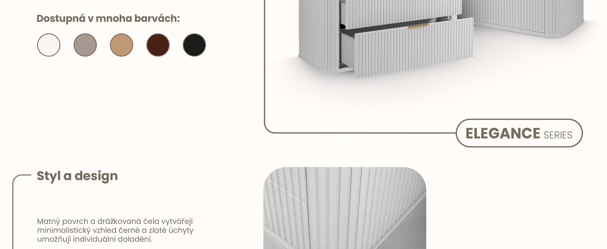 Koupelnová Skříňka 100 CM Bílý Matný MDF 2 Zásuvky