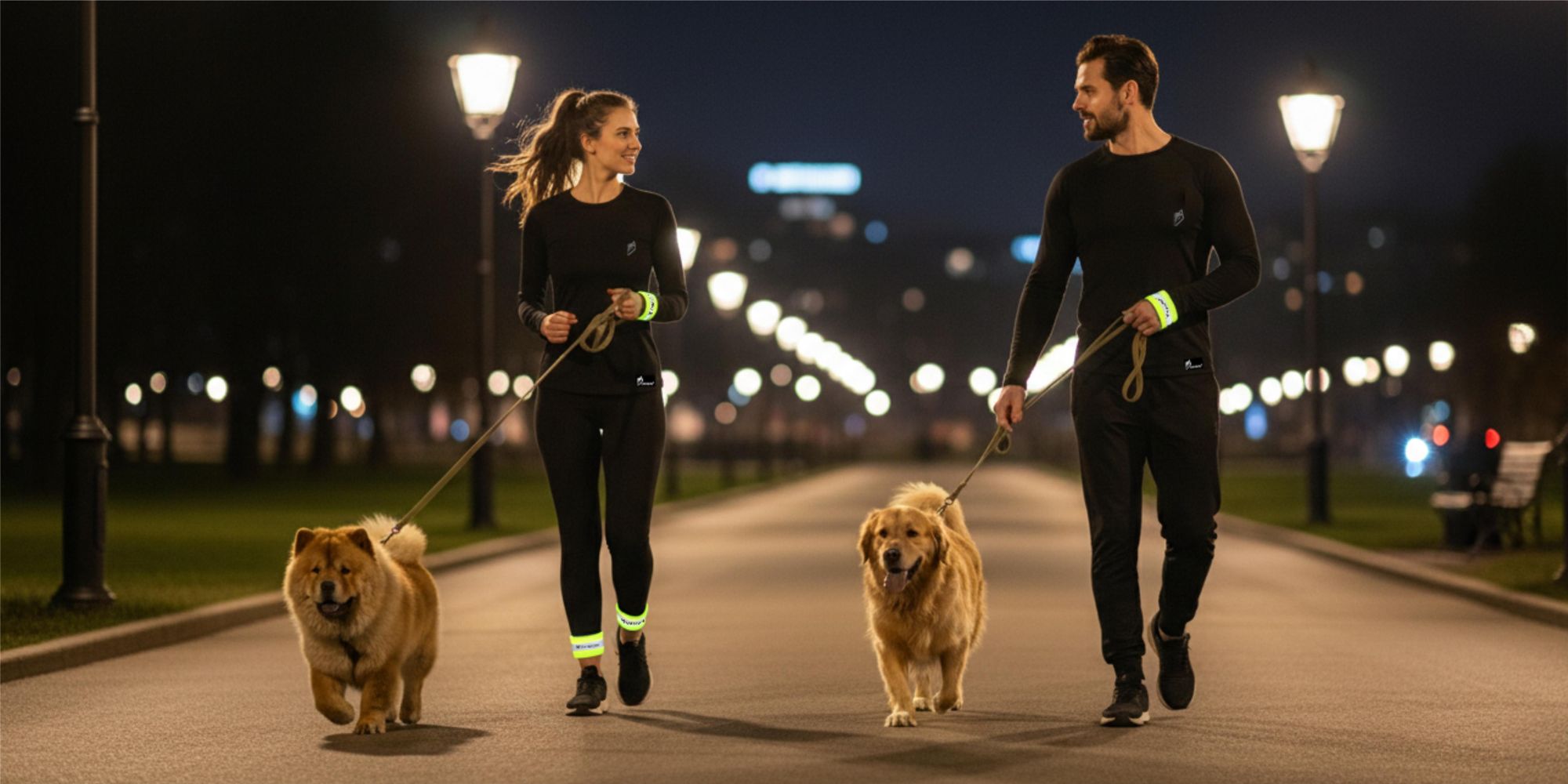 Reflektorband 2er Set, Reflektor zum Laufen & Radfahren, Sicherheitsband verstellbar mit Klettverschluss für Arm & Bein, EVI SPORT ActiveFlash Grün