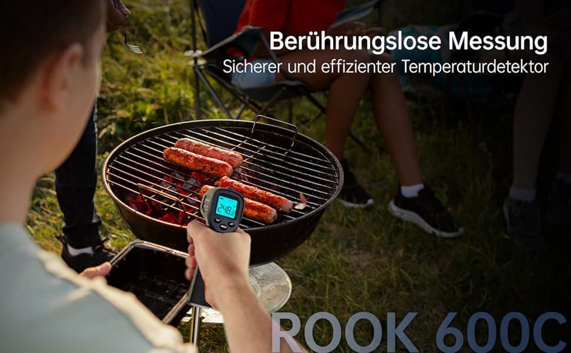 Infrarot-Thermometer ERICKHILL, -50°C bis 600°C, LCD, Koch-/Industrie