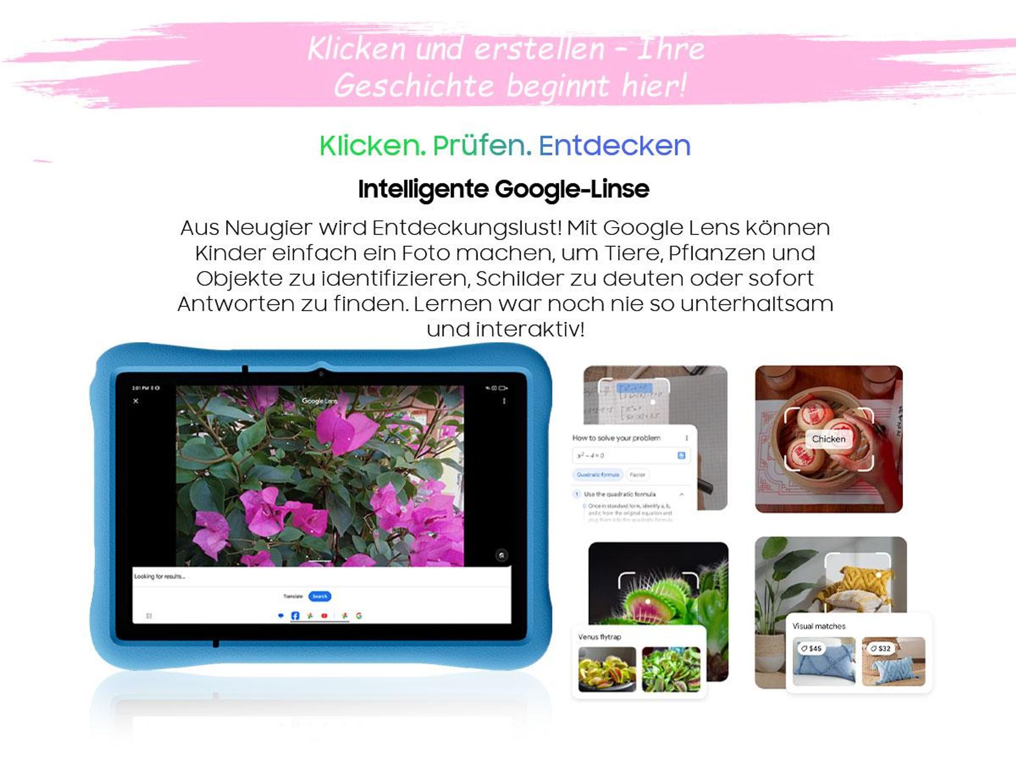 Blackview Pad 60 Kids, Kinder Tablet, 10,1", 12GB+128GB, Android 15, Elternkontrolle, Kinder-Modus, HD-Streaming, WiFi 6, mit stoßfester Schutzhülle