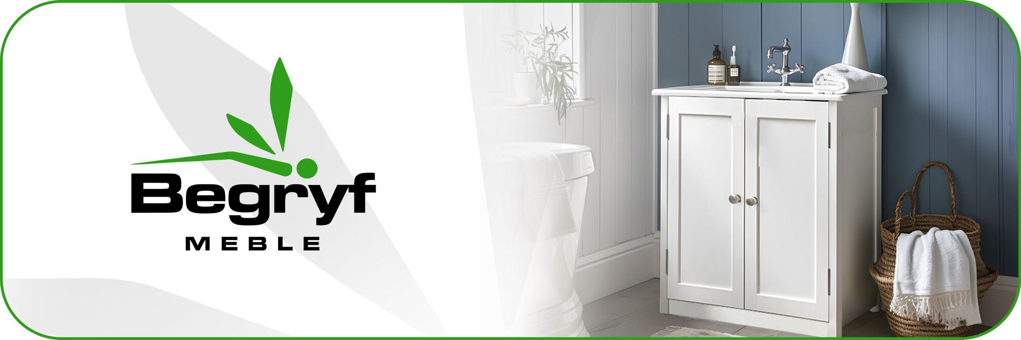 BEGRYF Weiße Kommode mit 2 Schubladen & Türen – Mehrzweck Sideboard Landhausstil, Aufbewahrungsschrank für Flur & Schlafzimmer
