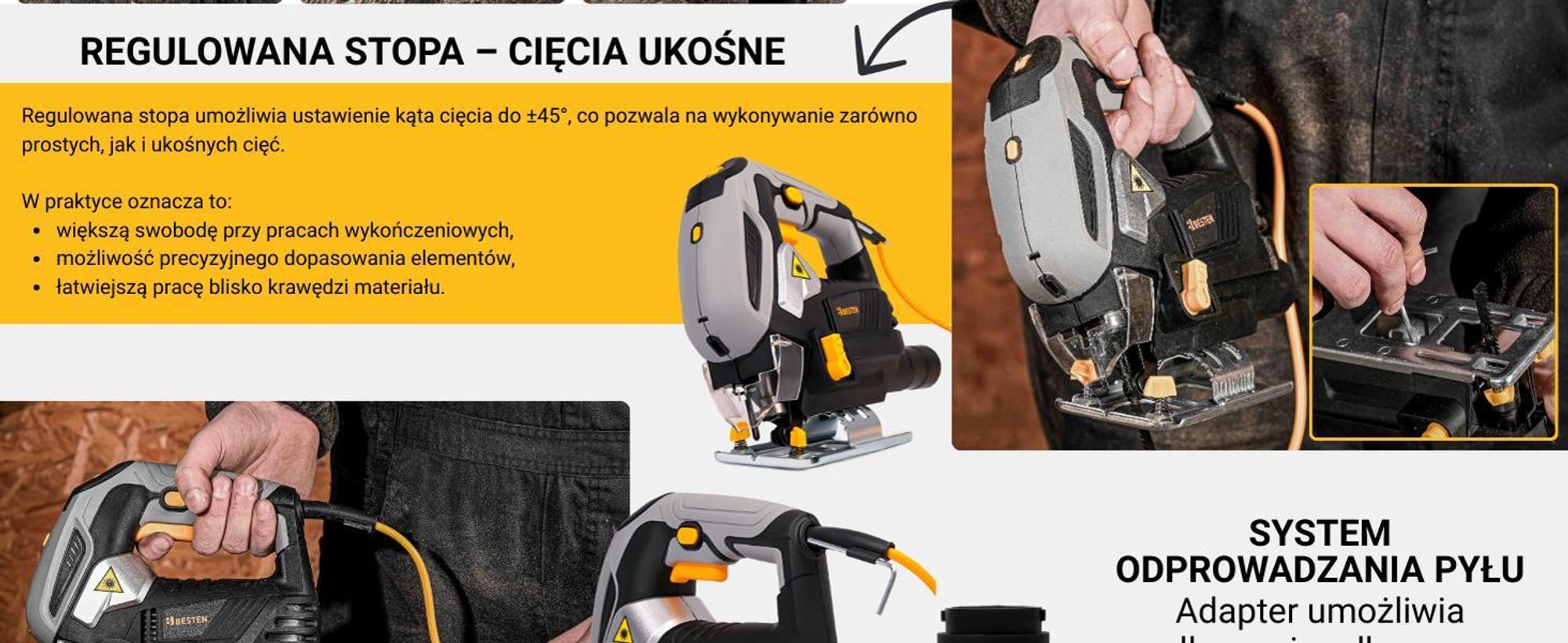 Wyrzynarka Elektryczna Piła Do Drewna Metalu Przecinarka Laser + 10 Brzeszczotów Besten Be0002902